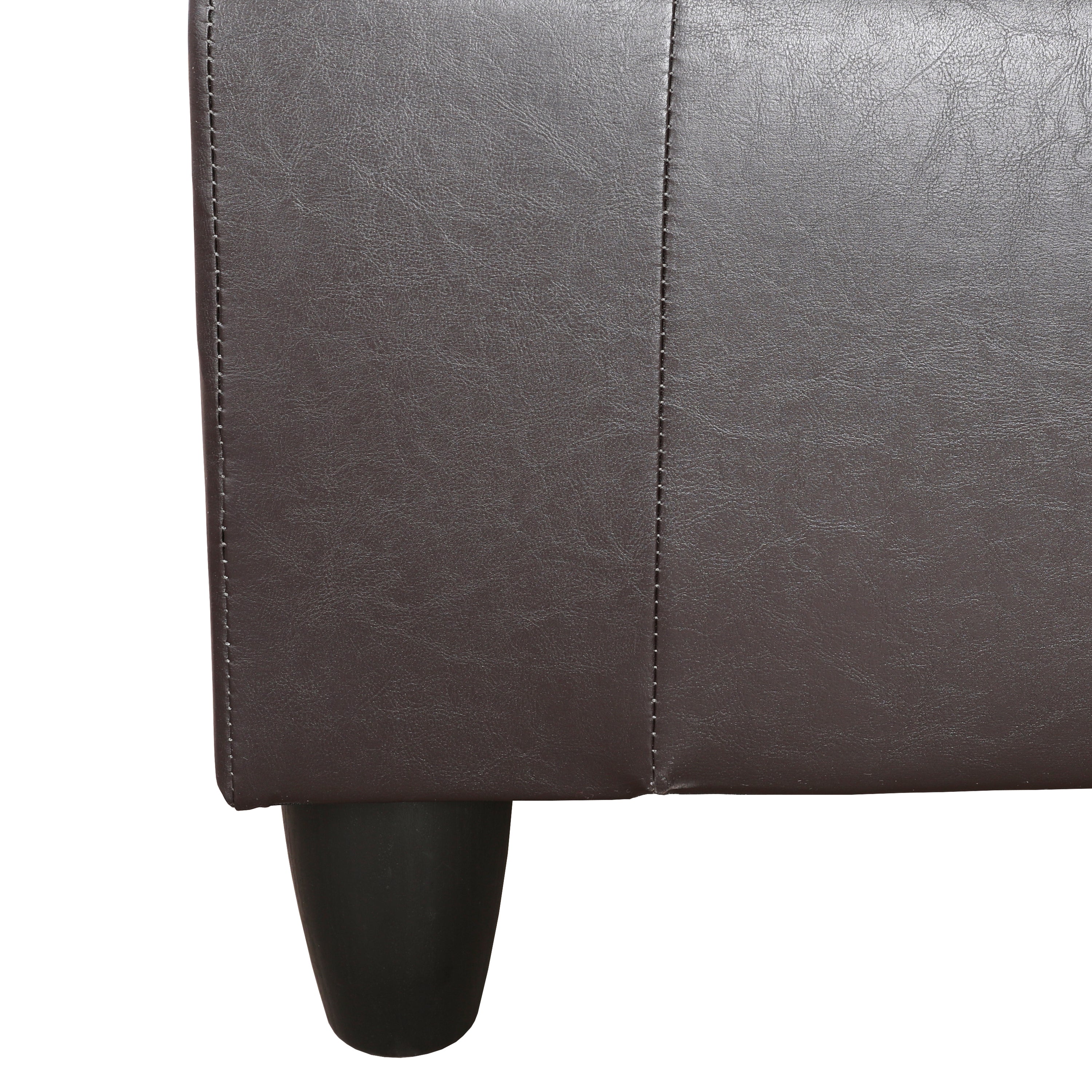 Conjunto de sofá seccional en forma de L con pelusa en color beige y marrón de Ainehome