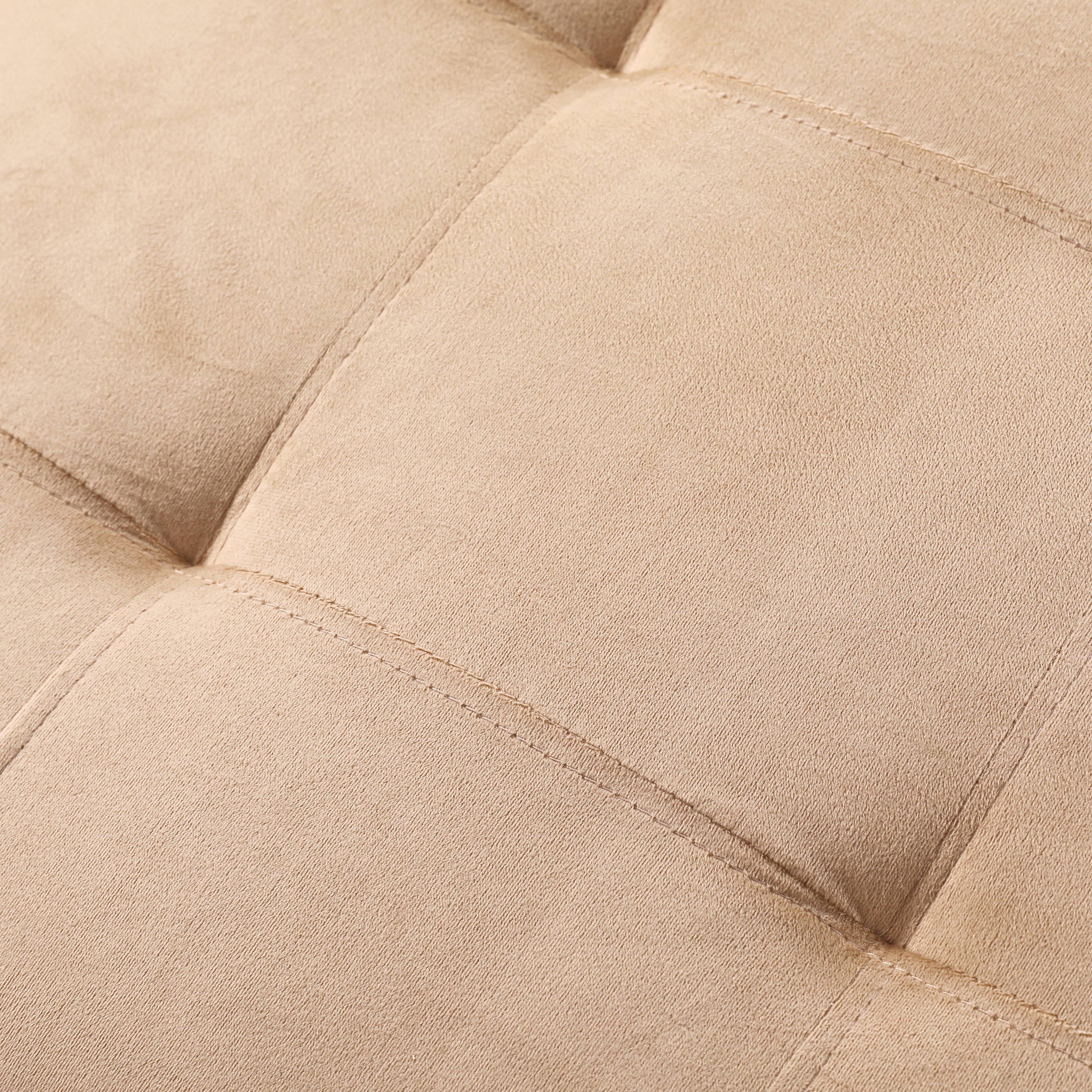 Conjunto de sofá seccional en forma de L con pelusa en color beige y marrón de Ainehome