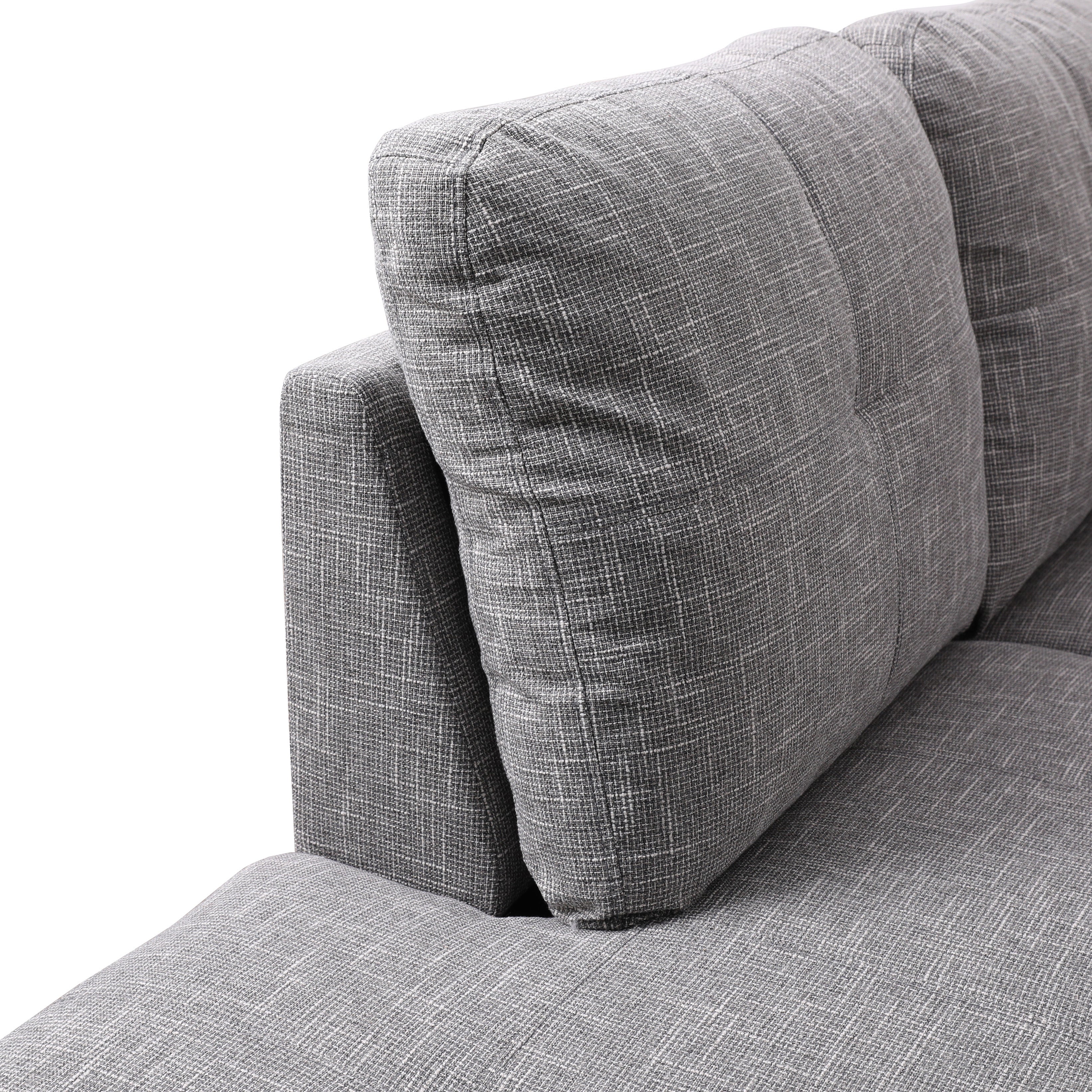 Ainehome 3-teiliges Sofa-Set aus grauem Leinen für das Wohnzimmer