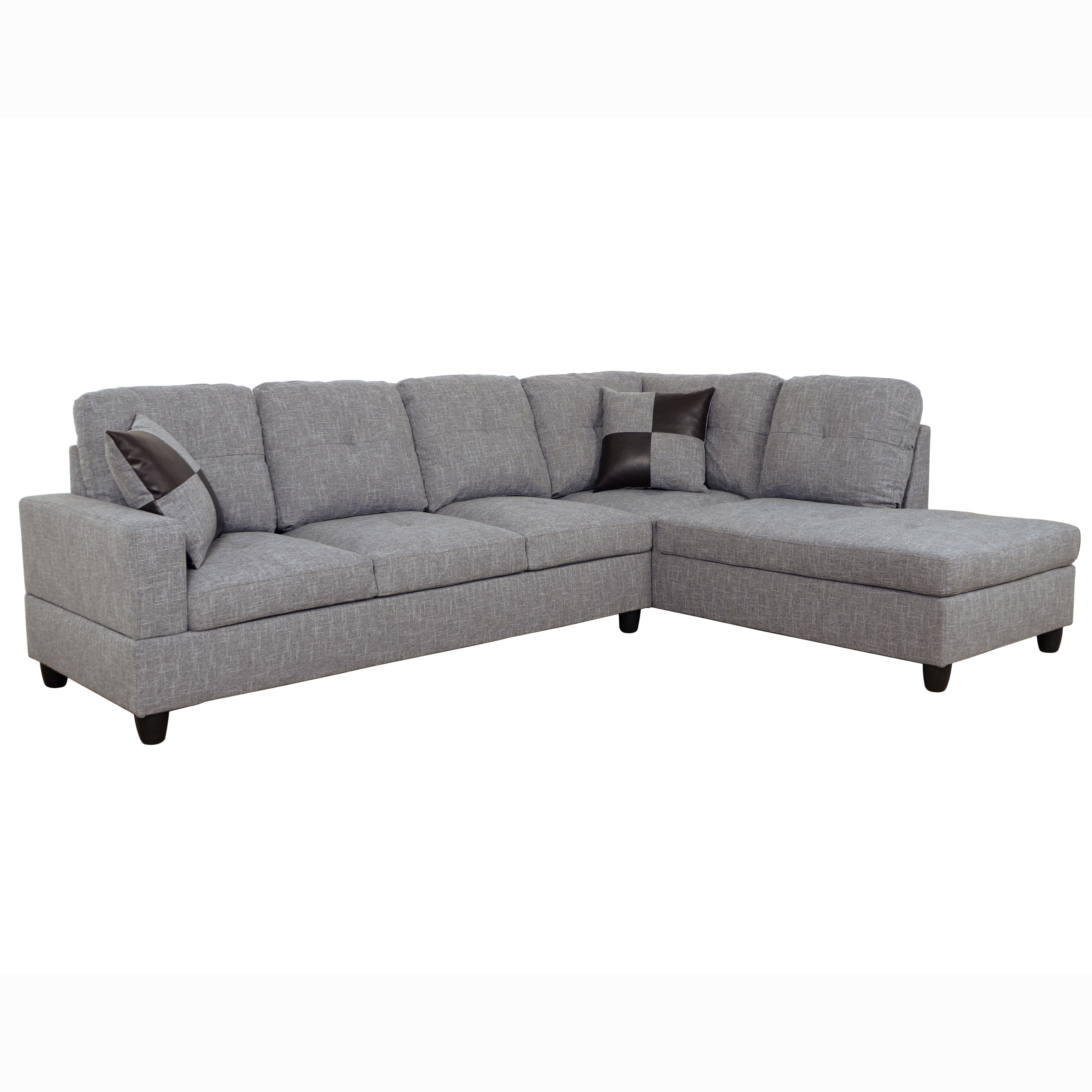 Ainehome 3-teiliges Sofa-Set aus grauem Leinen für das Wohnzimmer
