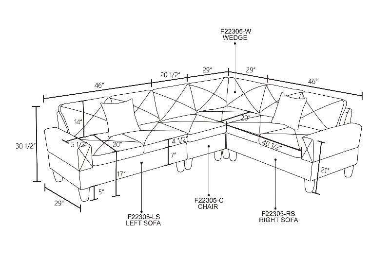 Aainehome Sofa Set