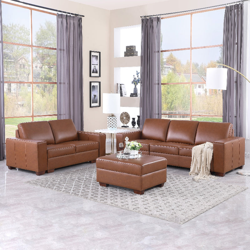 Ainehome Brown Head Cowhide Sofa Chair