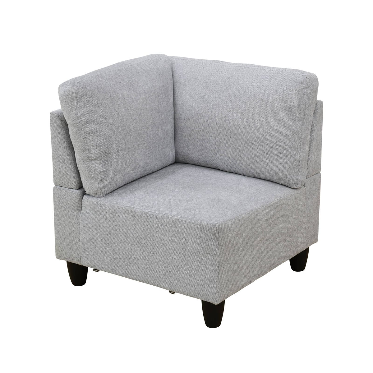Gray and White Flannel 8-Piece U-Shaped Sectional Sofa - product image 5