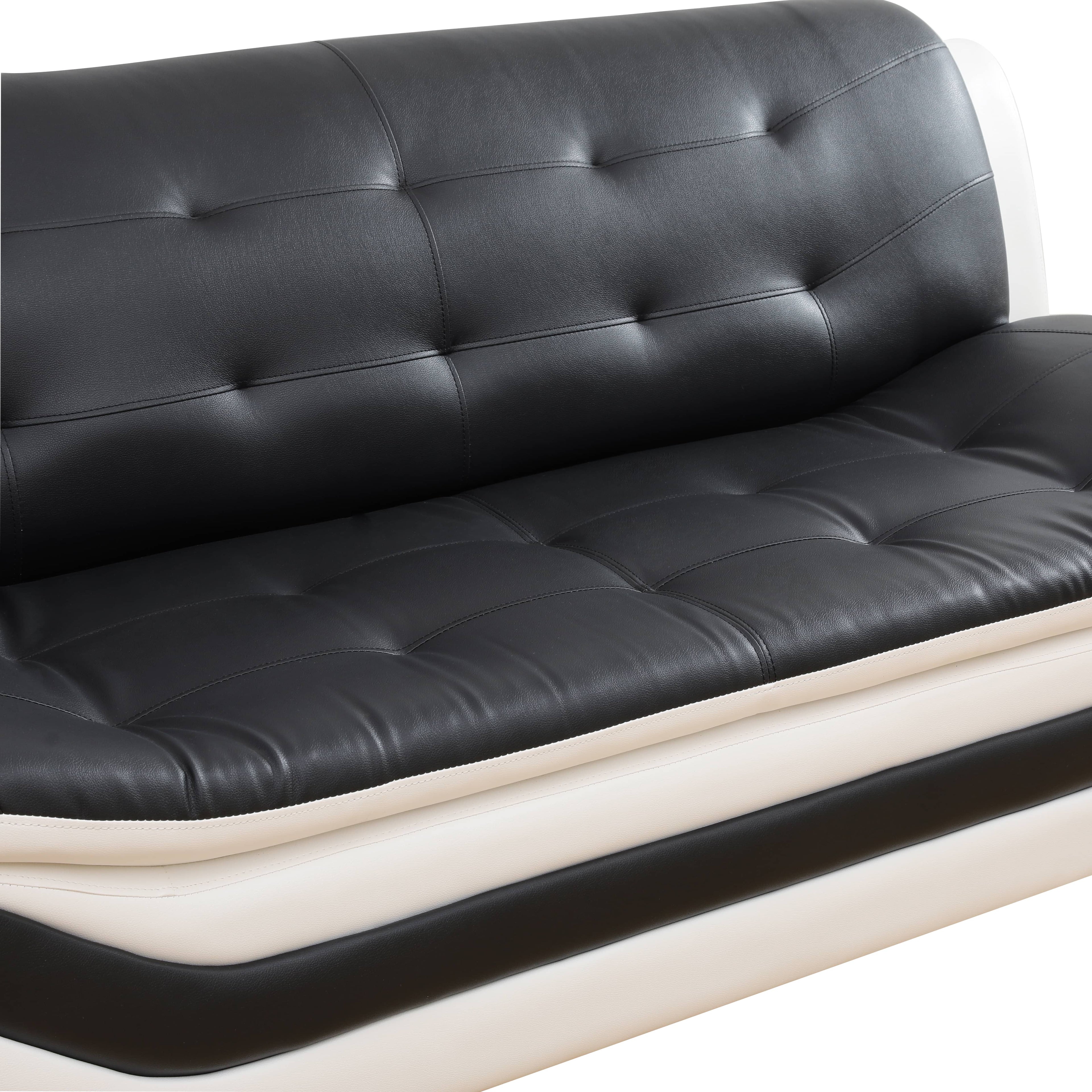 Aainehome  Faux leather 3-Piece Couch Living Room Sofa SetFolLiving Room, Tufted Sectional Couch UpholsteredSofa,Loveseat And Chair, Furniture Sets For LivingRoom,Apartment,Office