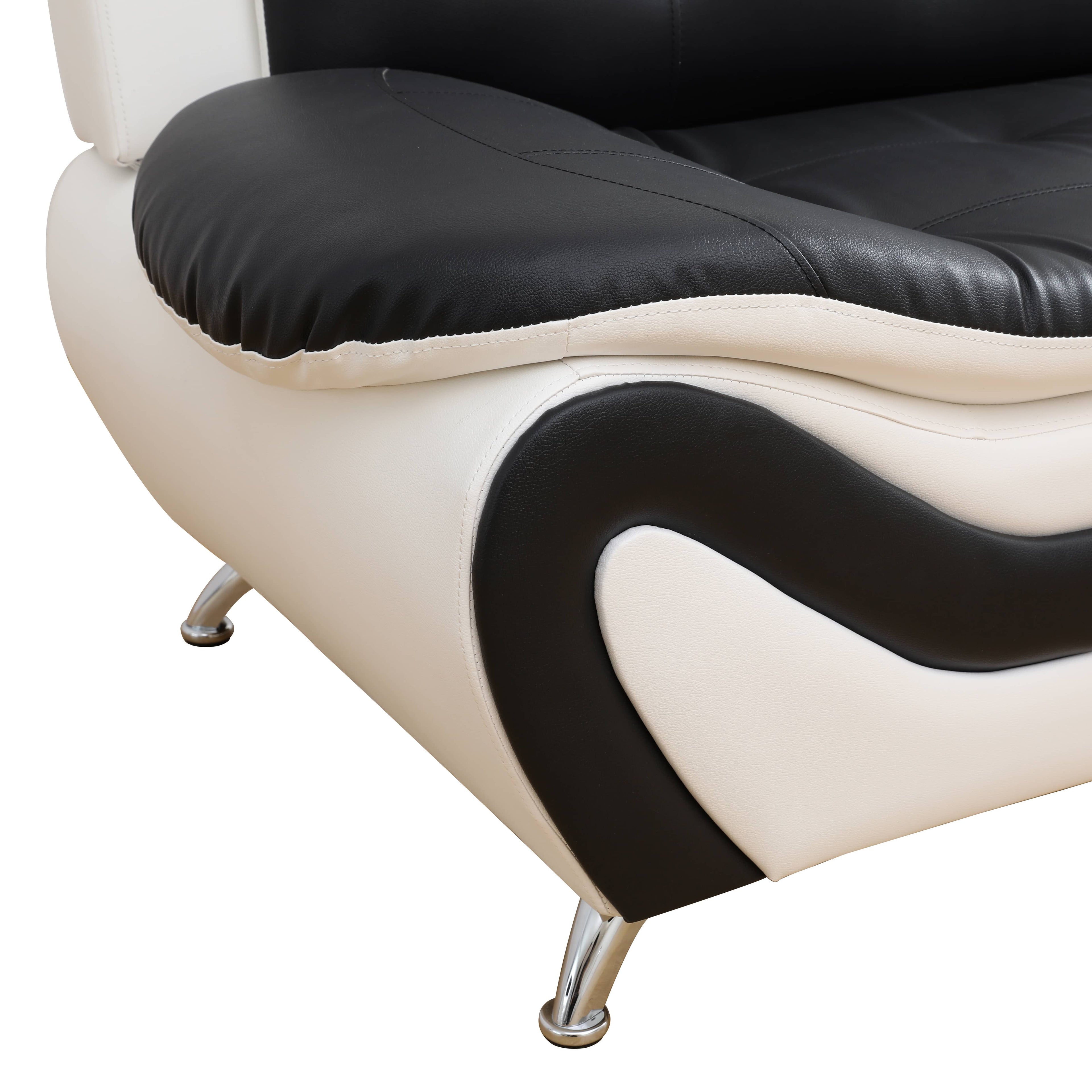 Aainehome  Faux leather 3-Piece Couch Living Room Sofa SetFolLiving Room, Tufted Sectional Couch UpholsteredSofa,Loveseat And Chair, Furniture Sets For LivingRoom,Apartment,Office