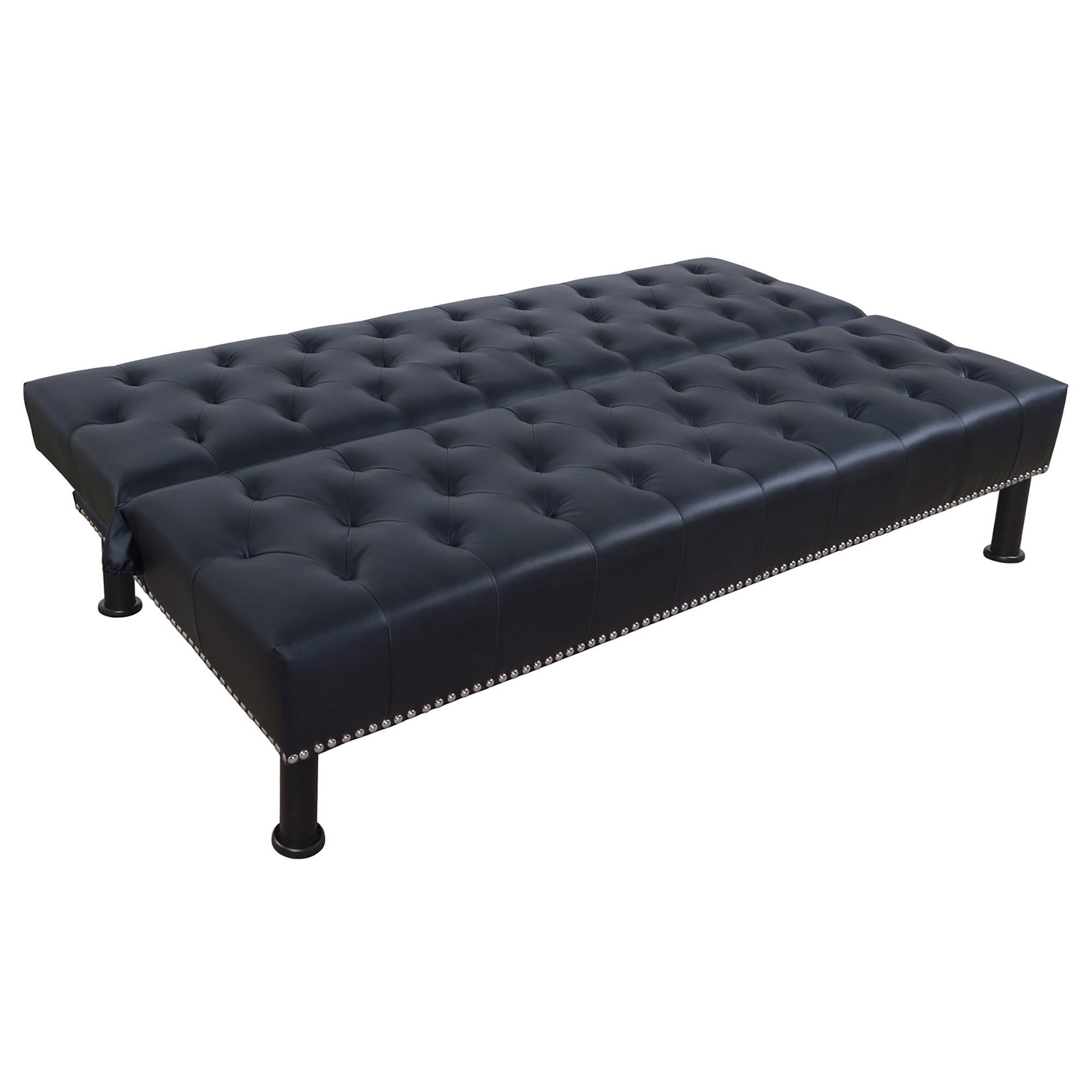 Ainehome Black Faux Leather Sofa bed