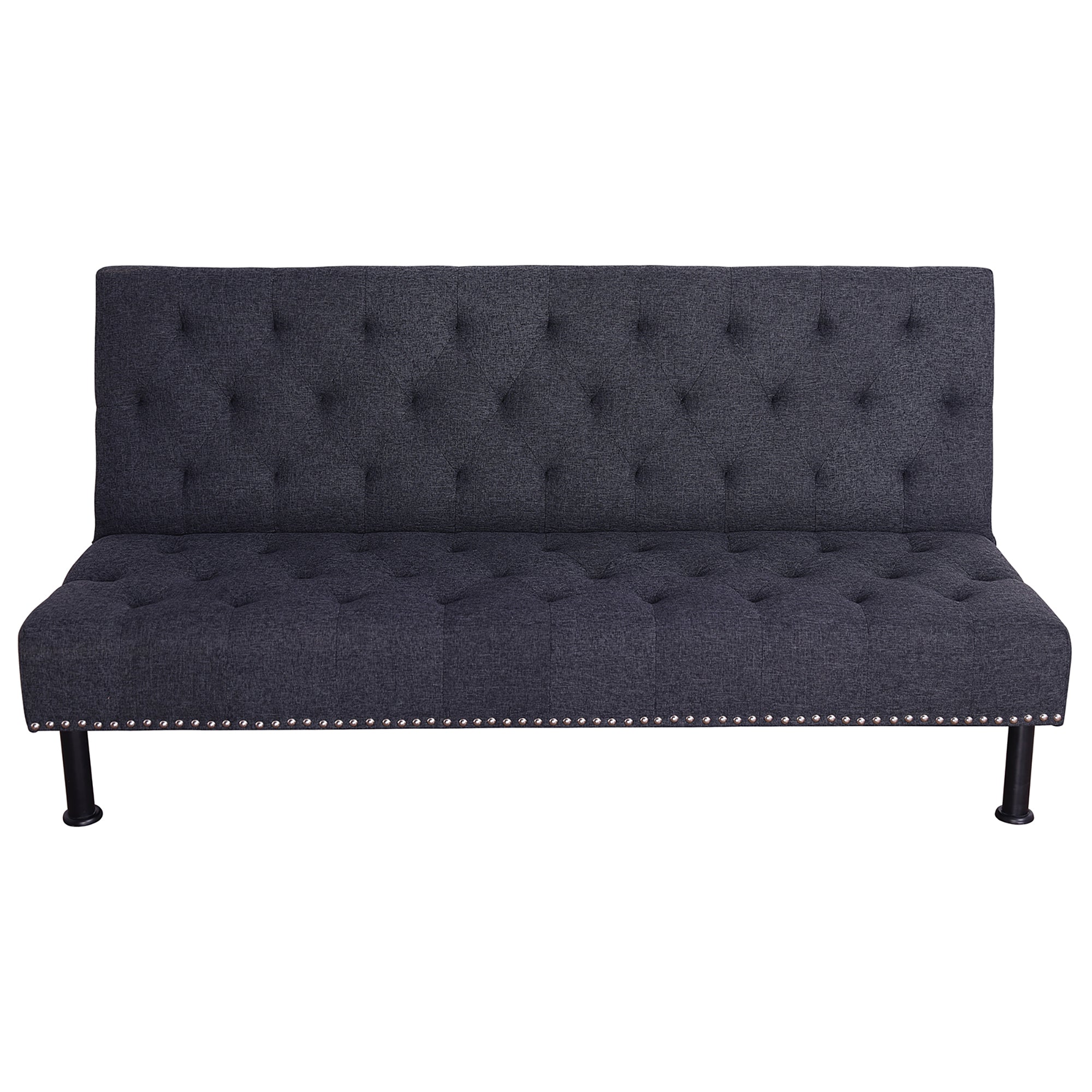 Sofá cama de lino gris y negro de Ainehome