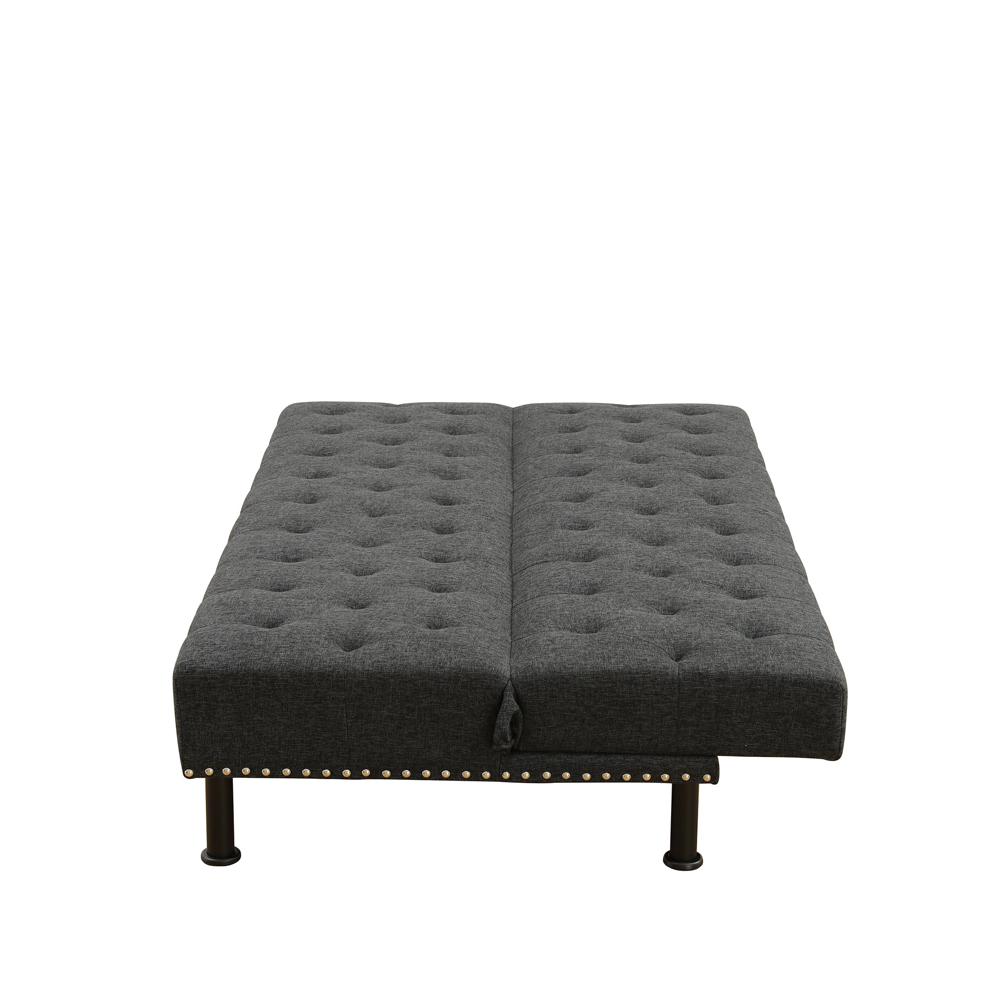 Sofá cama de lino gris y negro de Ainehome