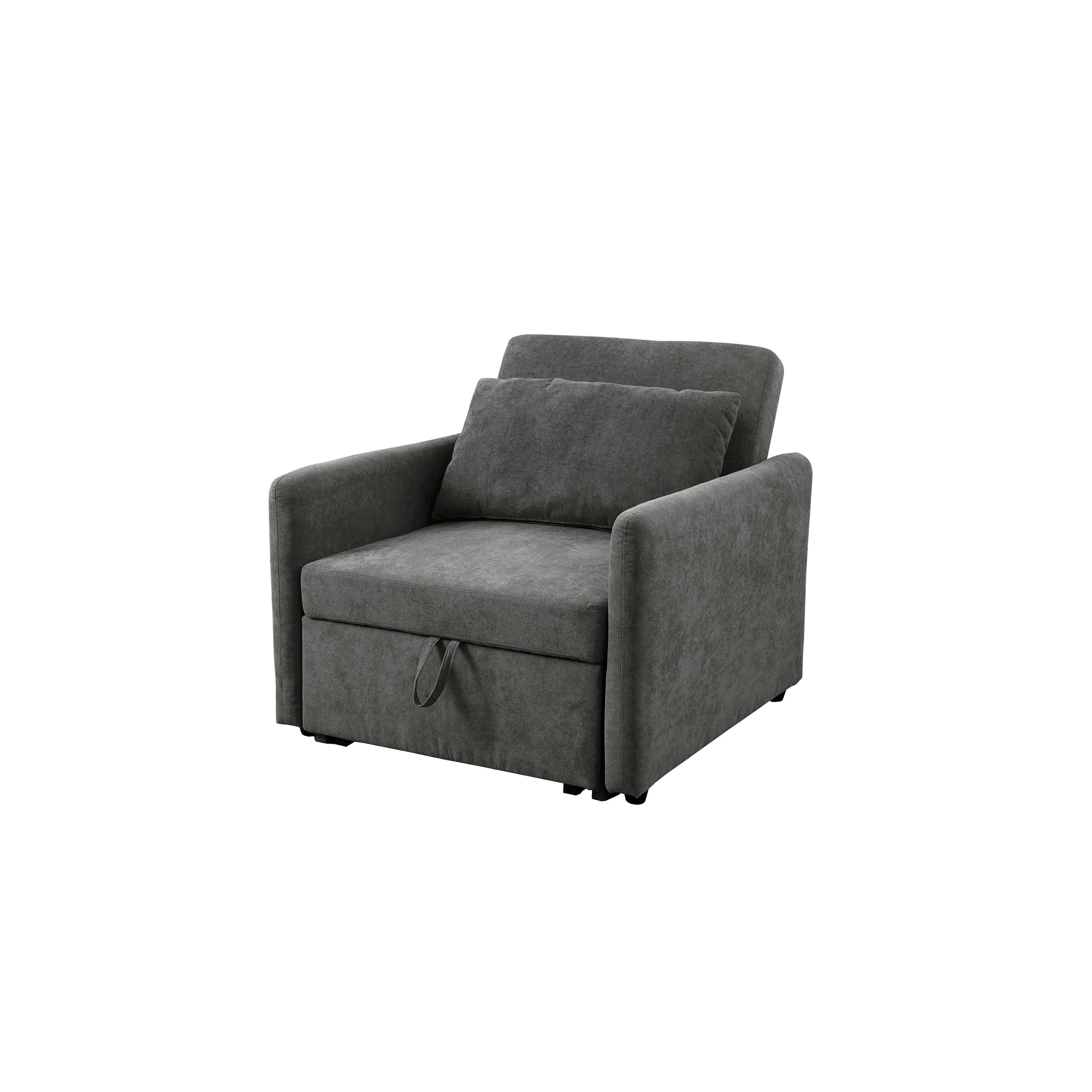 Ainehome Dark Grey Lint Convertible One-Seat Sofabed