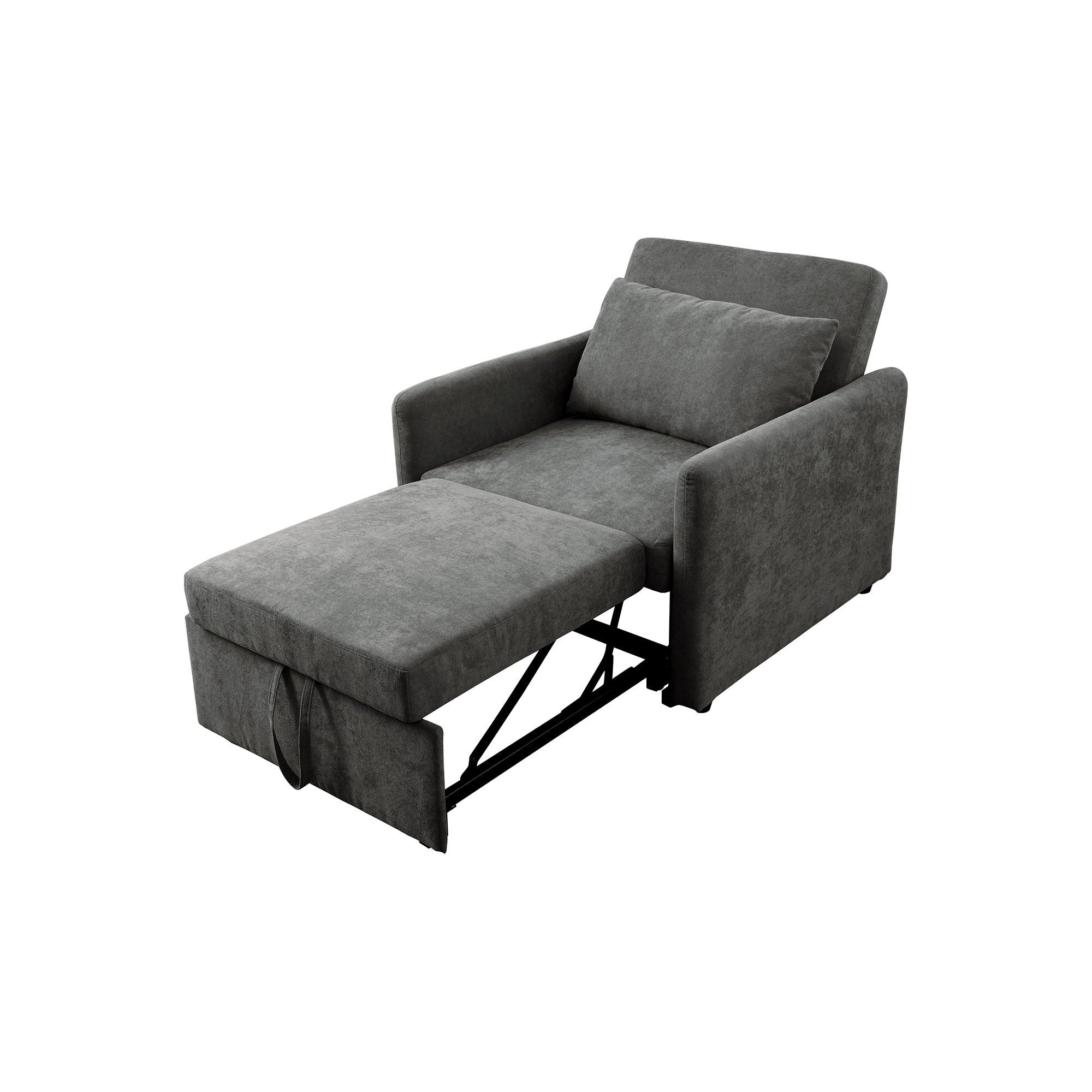 Ainehome Dark Grey Lint Convertible One-Seat Sofabed