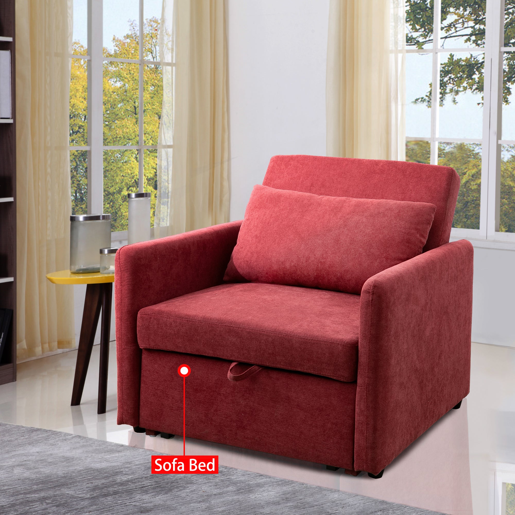 Sofá cama convertible de una plaza Red Lint de Ainehome