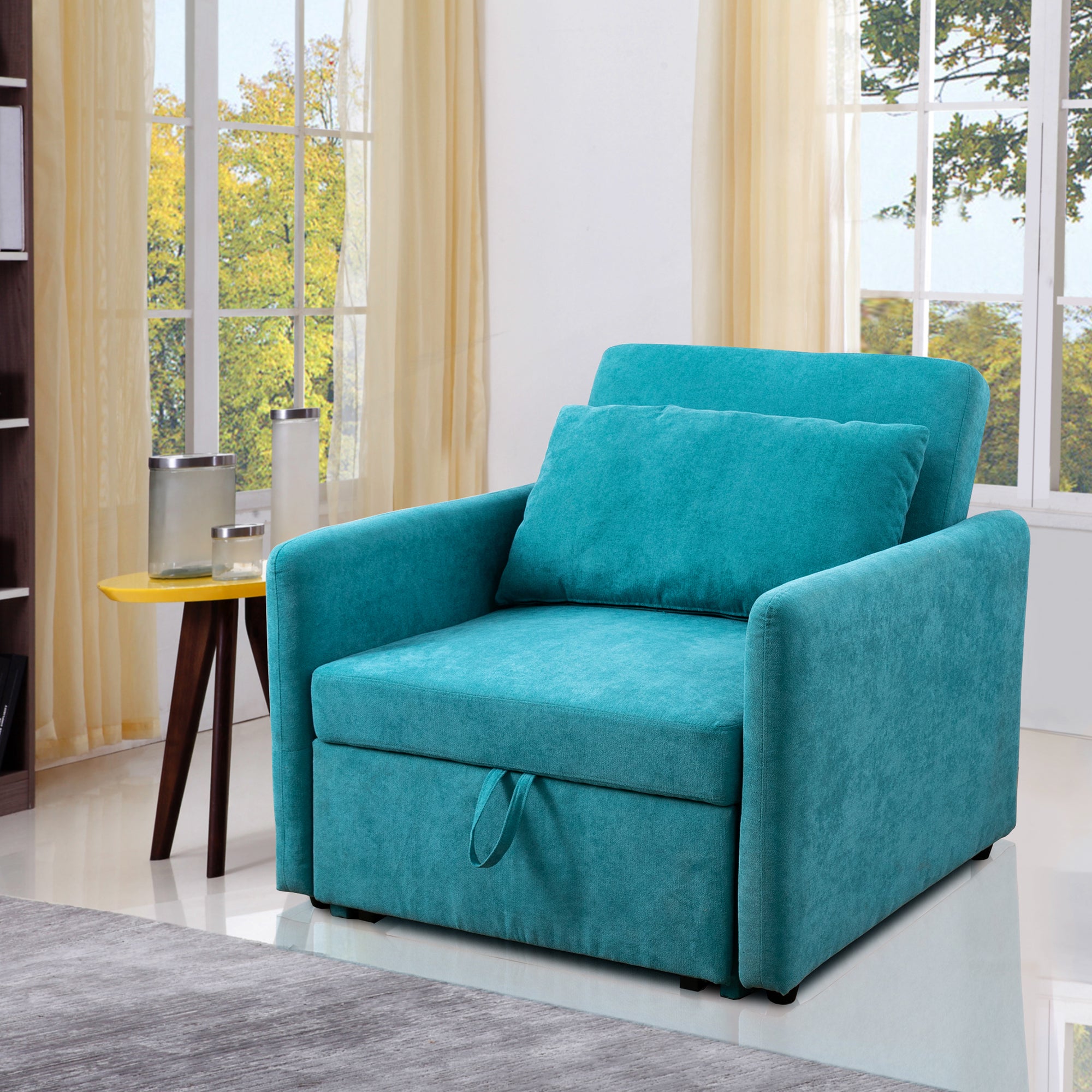 Sofá cama convertible de una plaza Green Lint de Ainehome