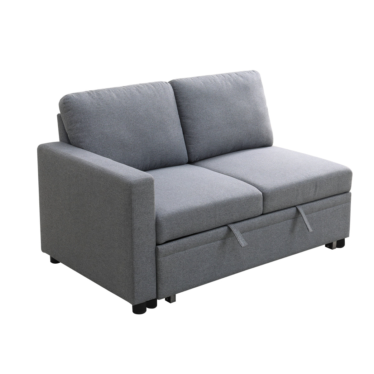 Gray Chenille L-Shaped Sleeper Sectional Sofa with Storage - product image 5