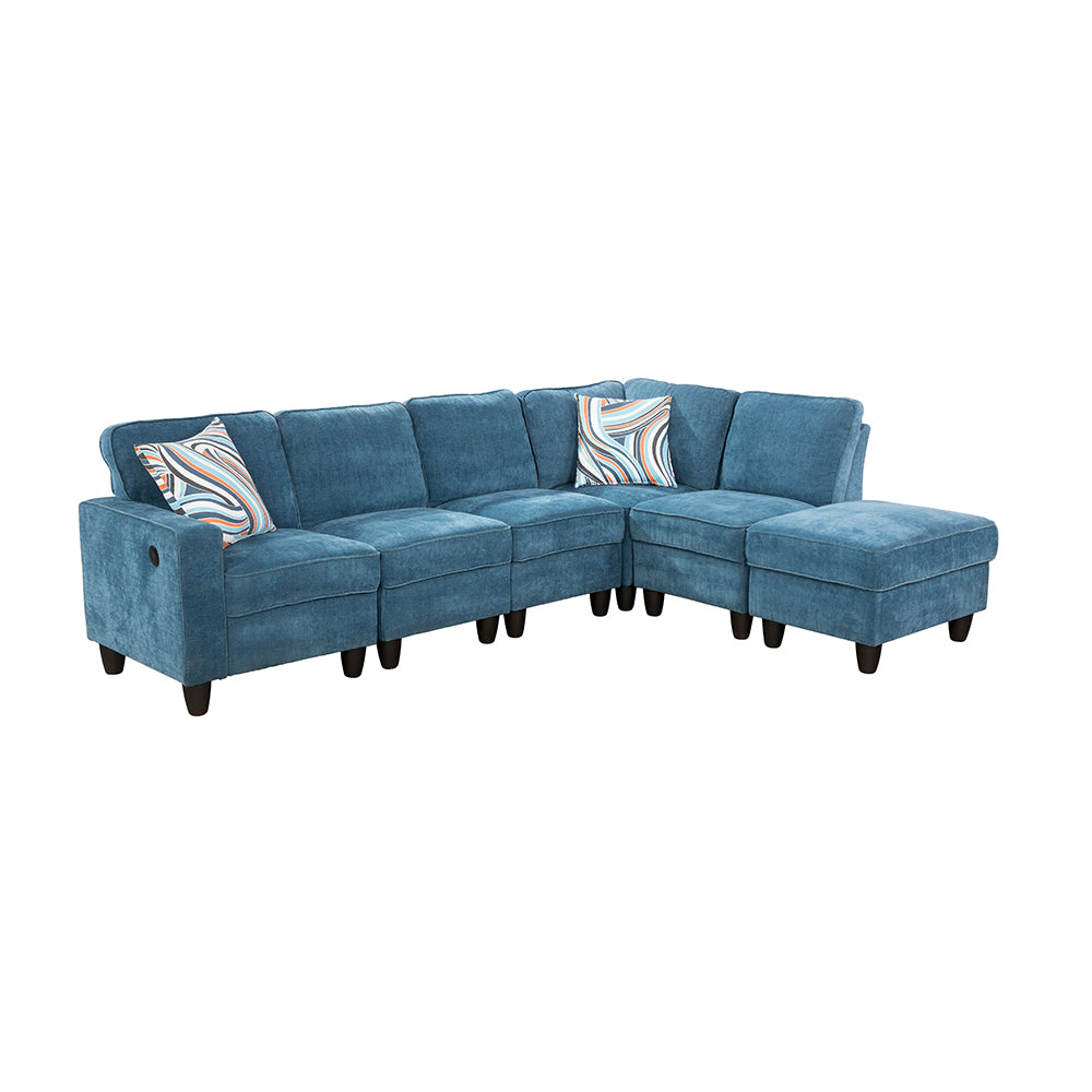 Blue Lint 6-Piece Sofa Set