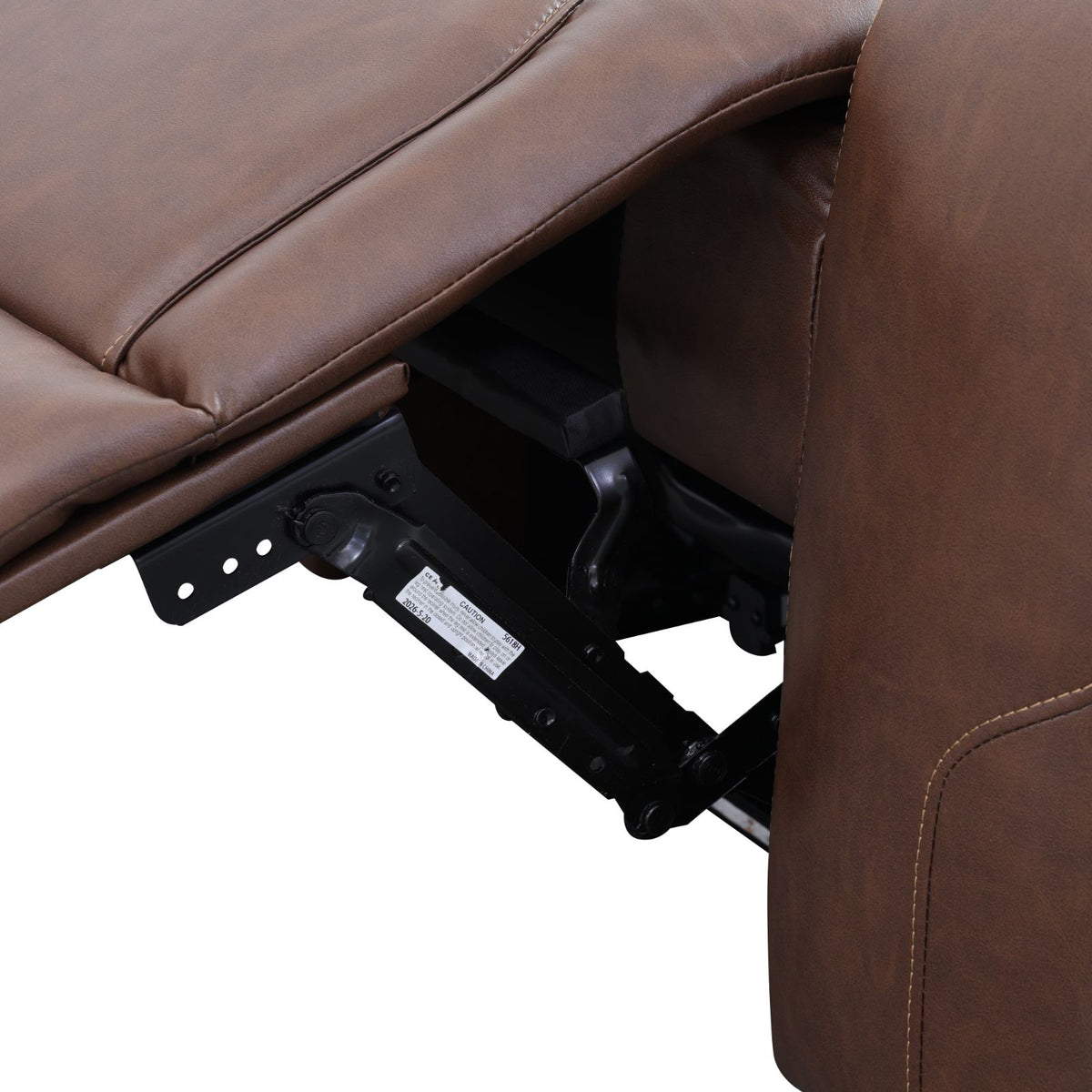 Reddish-Brown Semi-PU Leather 3-Piece Power Reclining Sofa Set - product image 6