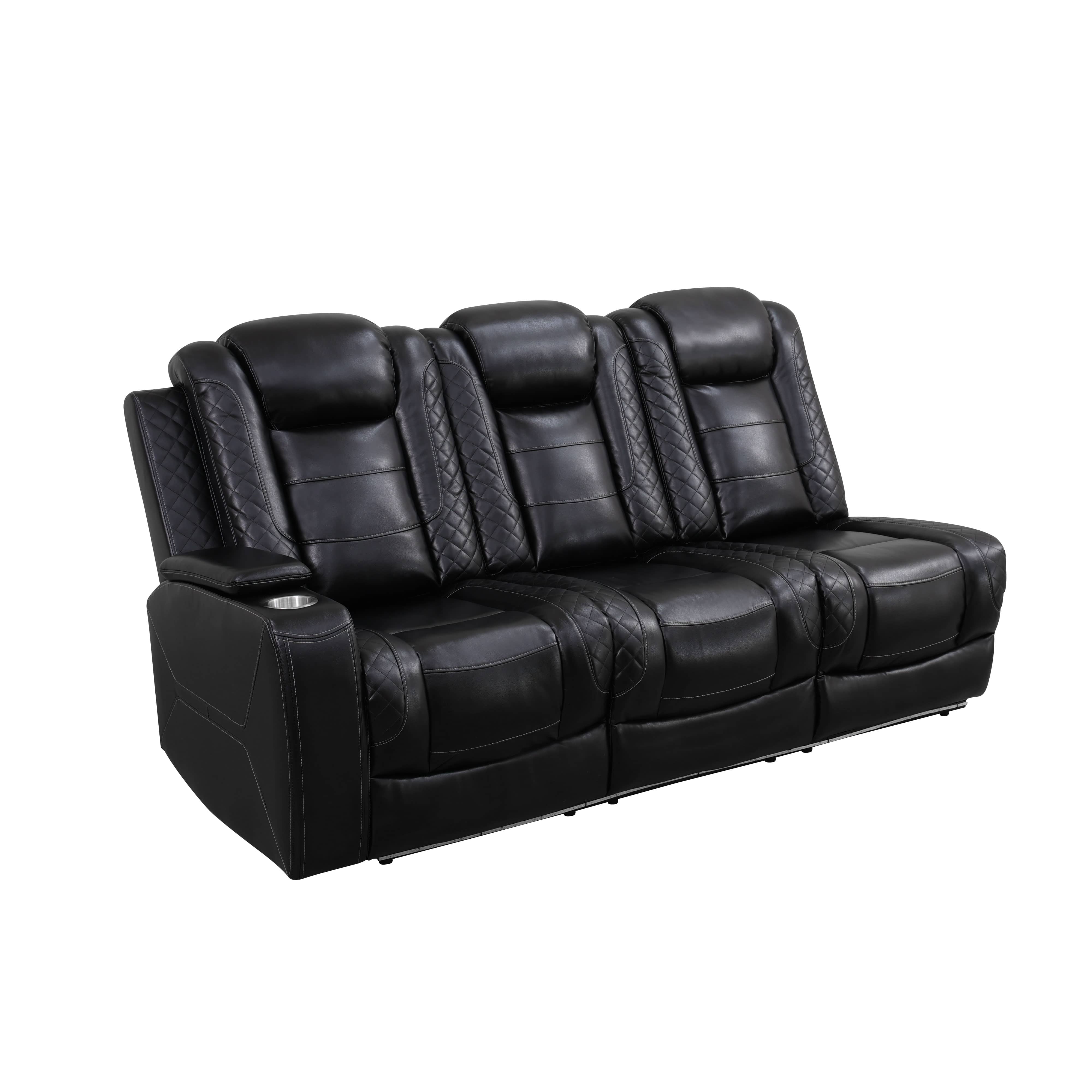 Breathable Leather Living Room 3-Piece Sofa Set