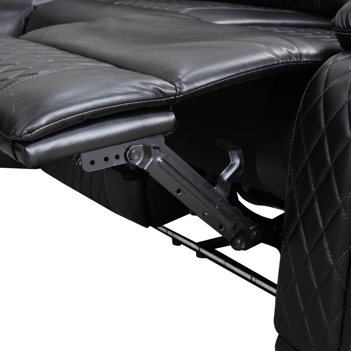 Dark Semi-PU Leather Power Reclining Sofa Set - product image 2