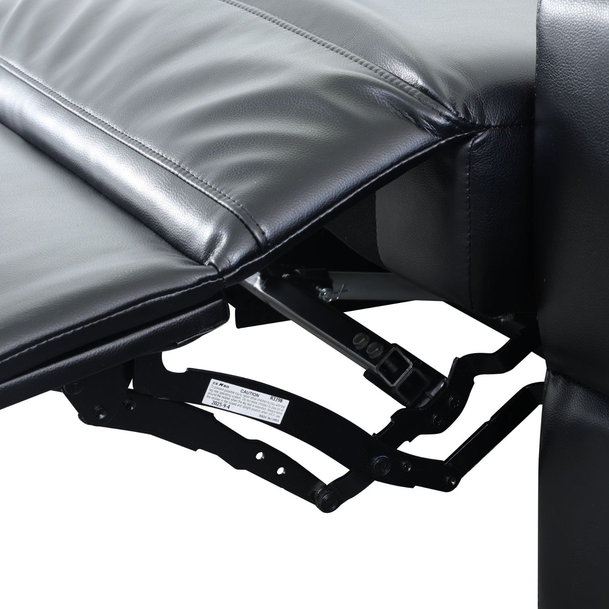 Black Breathable Semi-PU Leather 6-Piece Power Reclining Sofa Set - product image 6
