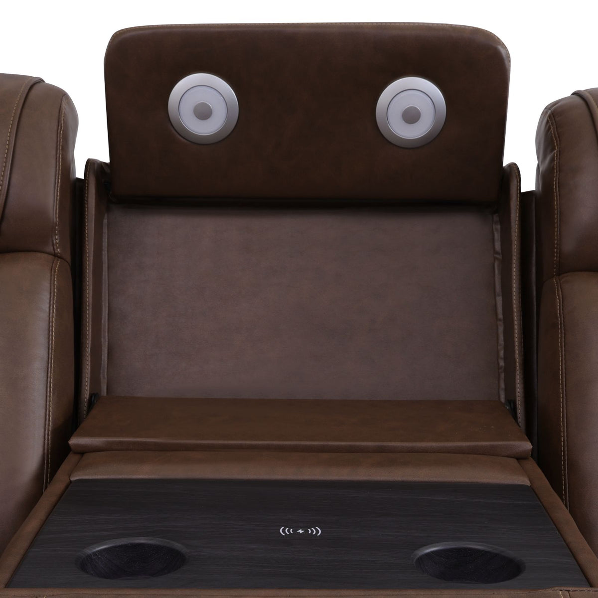 Reddish-Brown Semi-PU Leather 3-Piece Power Reclining Sofa Set - GN4776 - product image 4