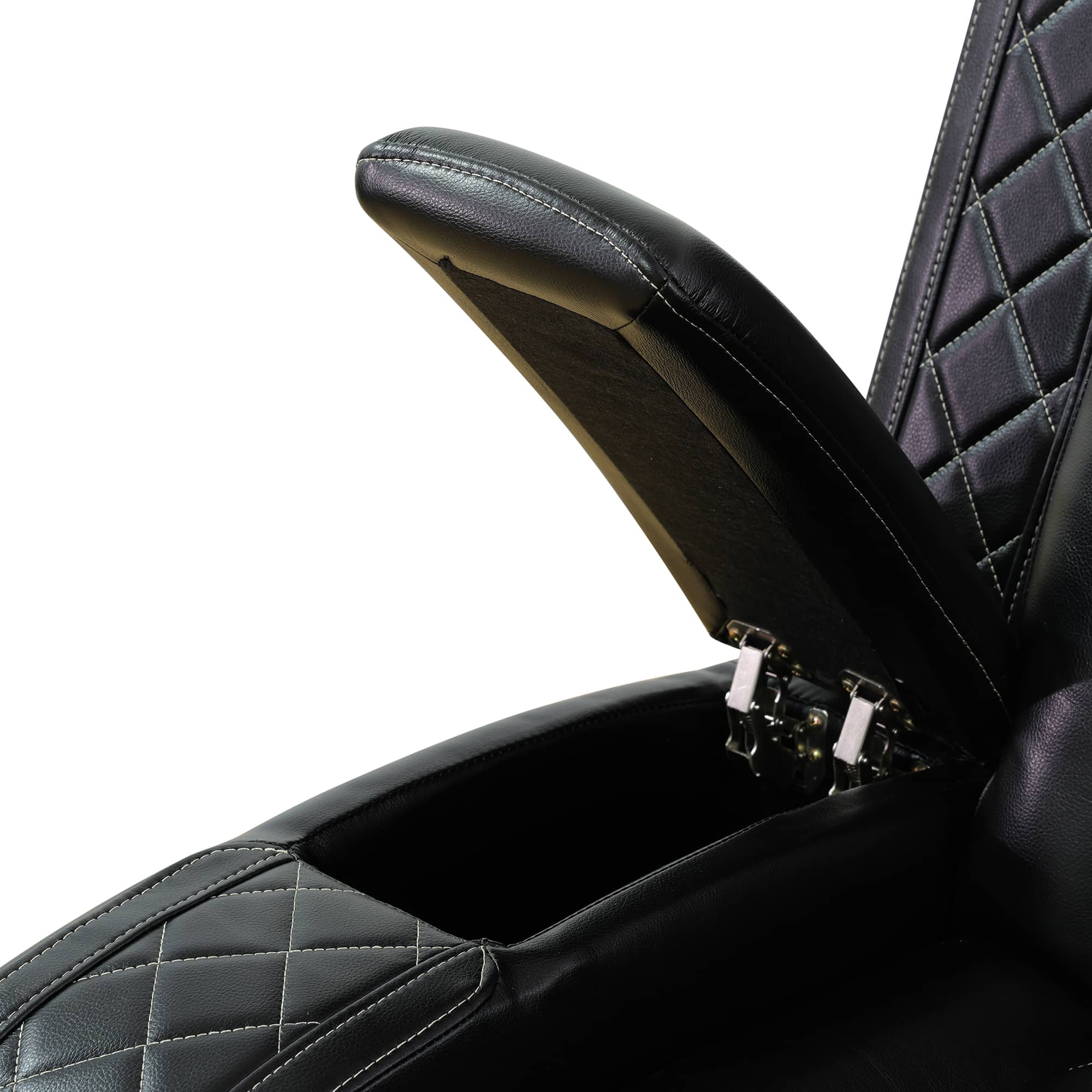 Ainehome Black Breathing Leather 3-Piece Living Room Recliner Sofa Set
