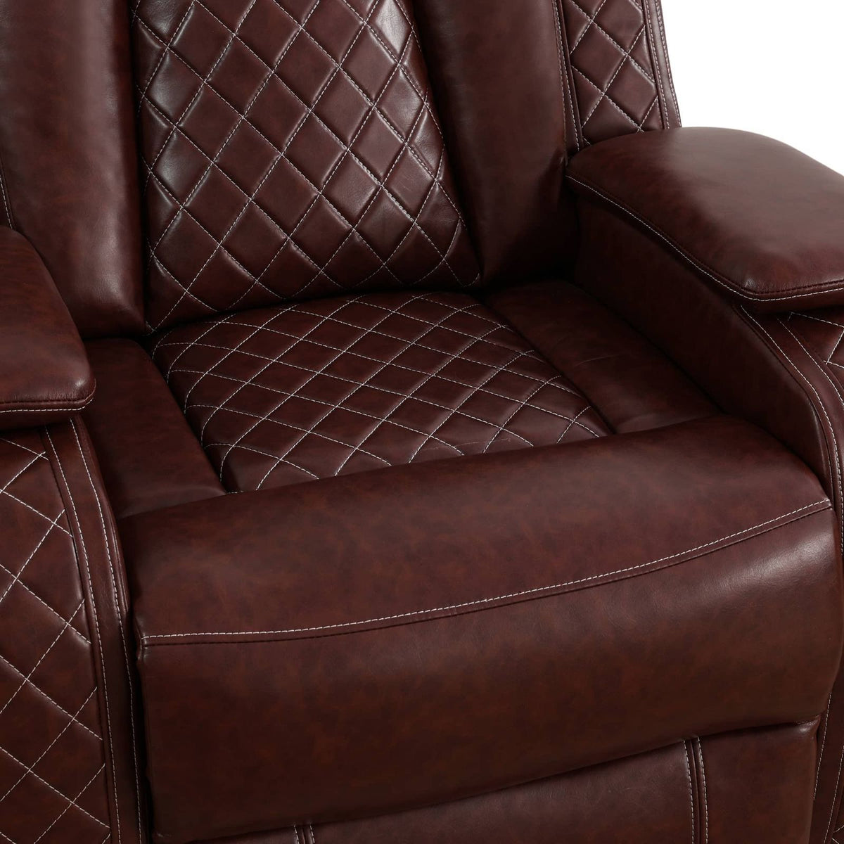Red Breathing Leather 3-Piece Power Reclining Sofa Set - product image 3