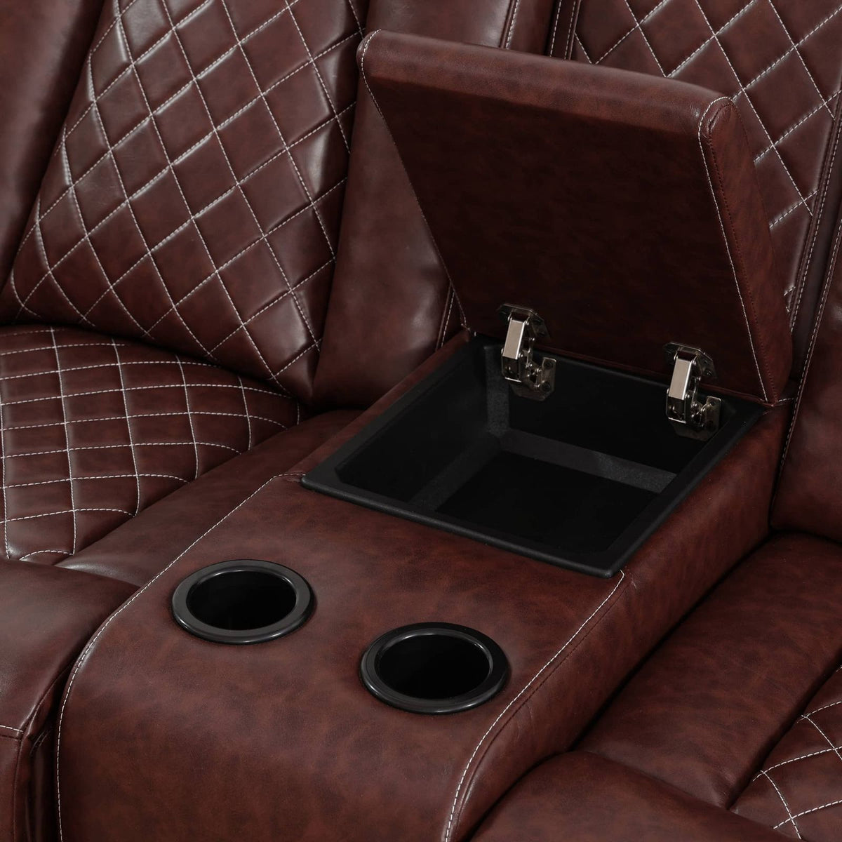 Red Breathing Leather 3-Piece Power Reclining Sofa Set - product image 4