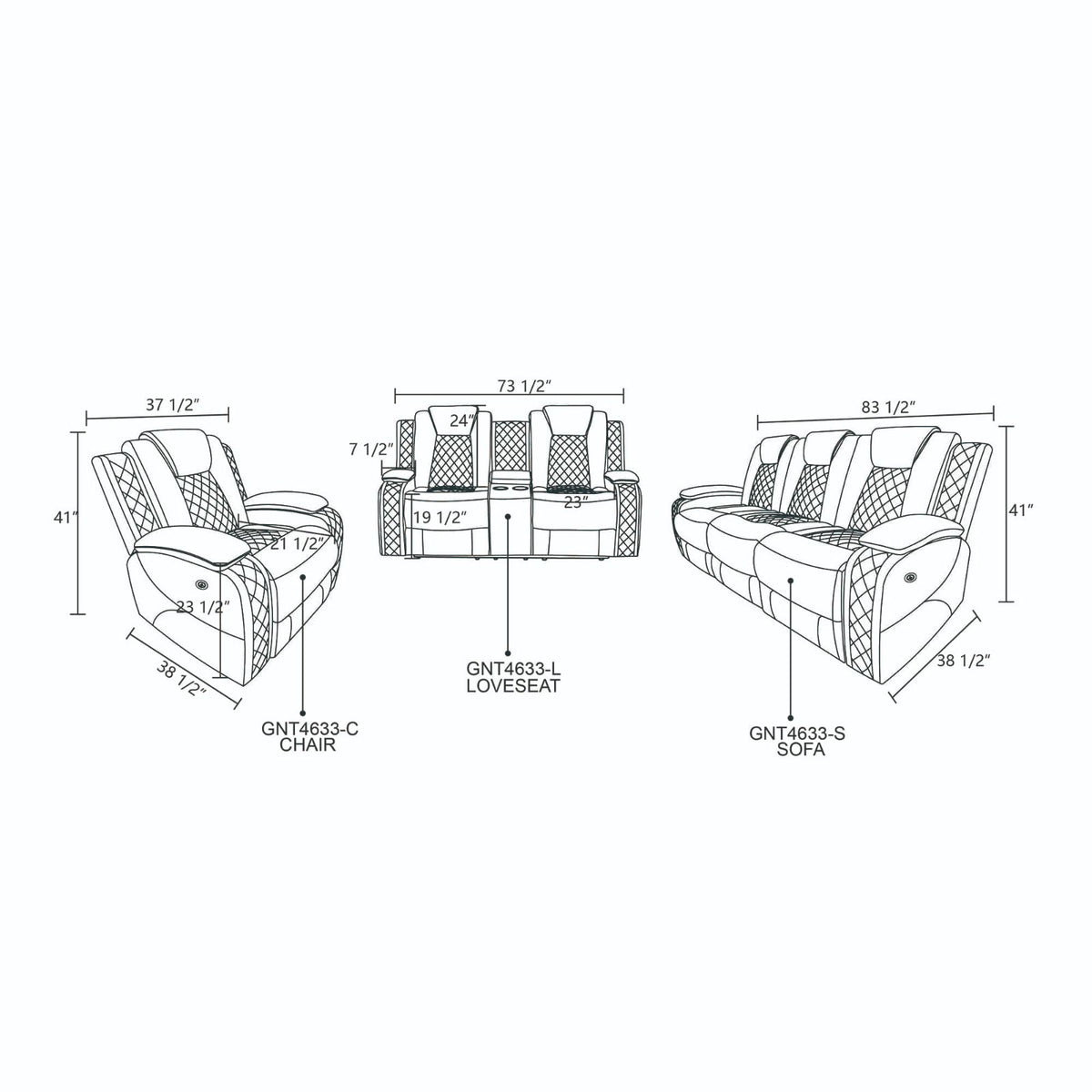 Red Breathing Leather 3-Piece Power Reclining Sofa Set - product image 6