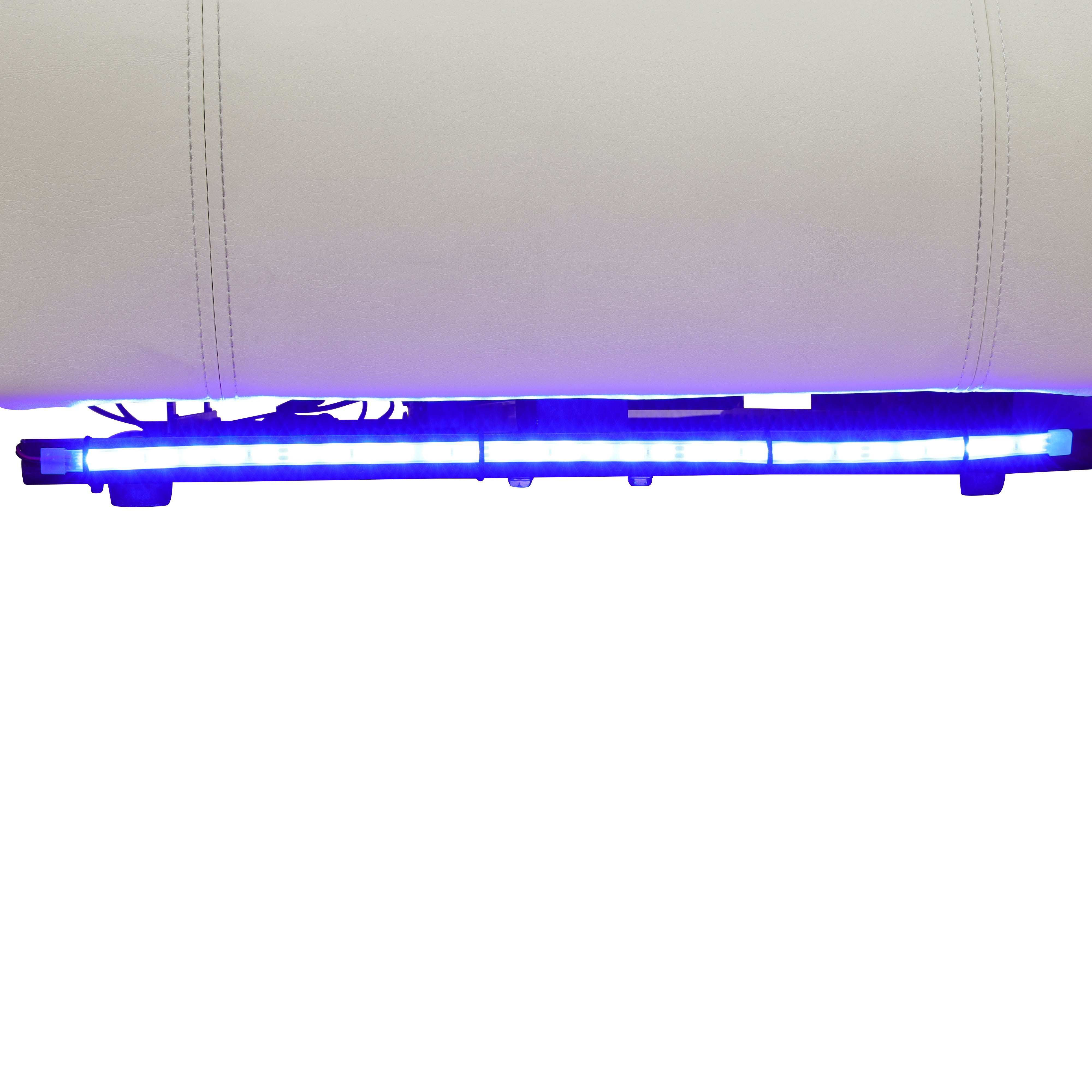 White Breathing Leather 3-Piece Living Room Recliner Sofa Set