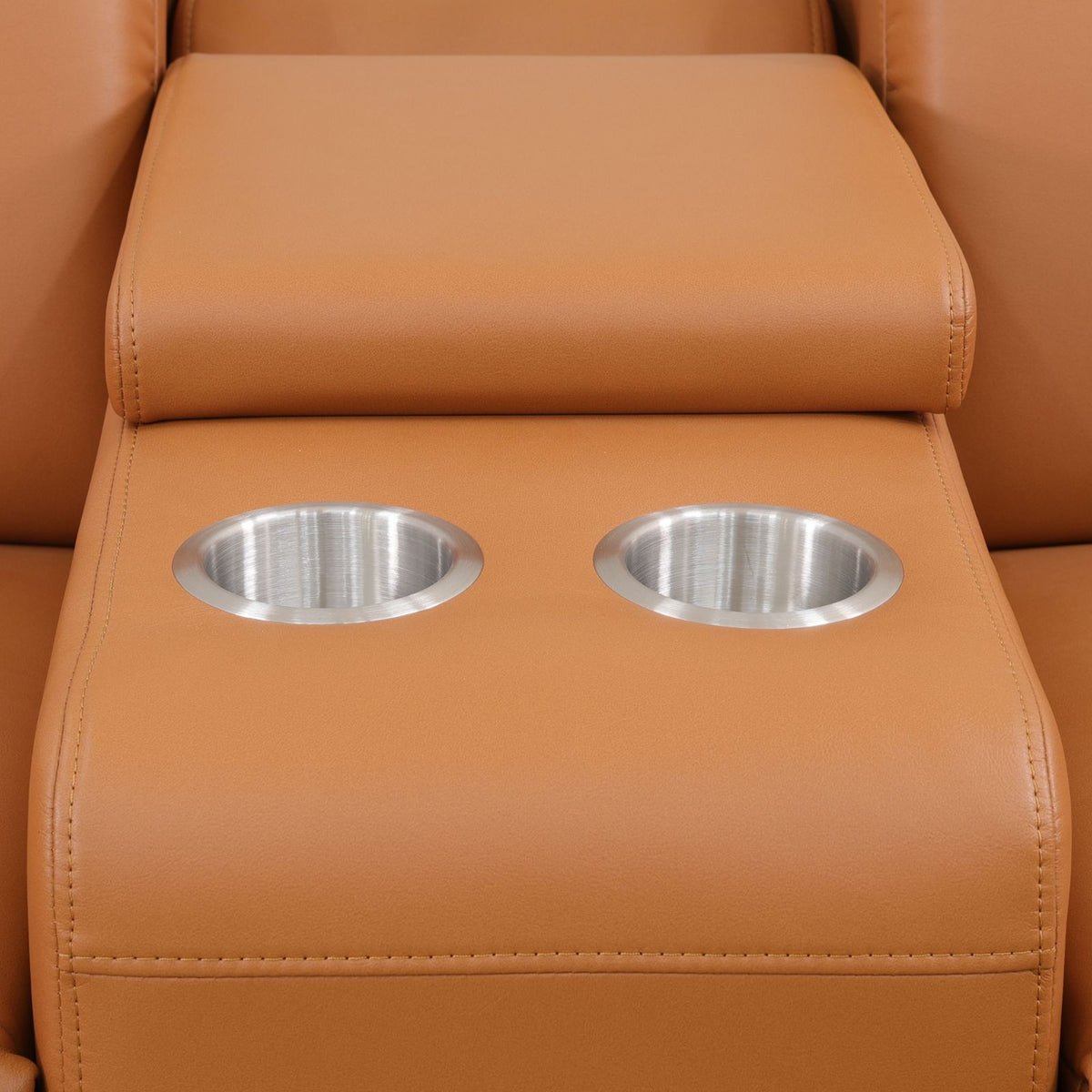 Orange Yellow Top Breathing Leather 6-Piece Power Reclining Sofa Set - product image 2