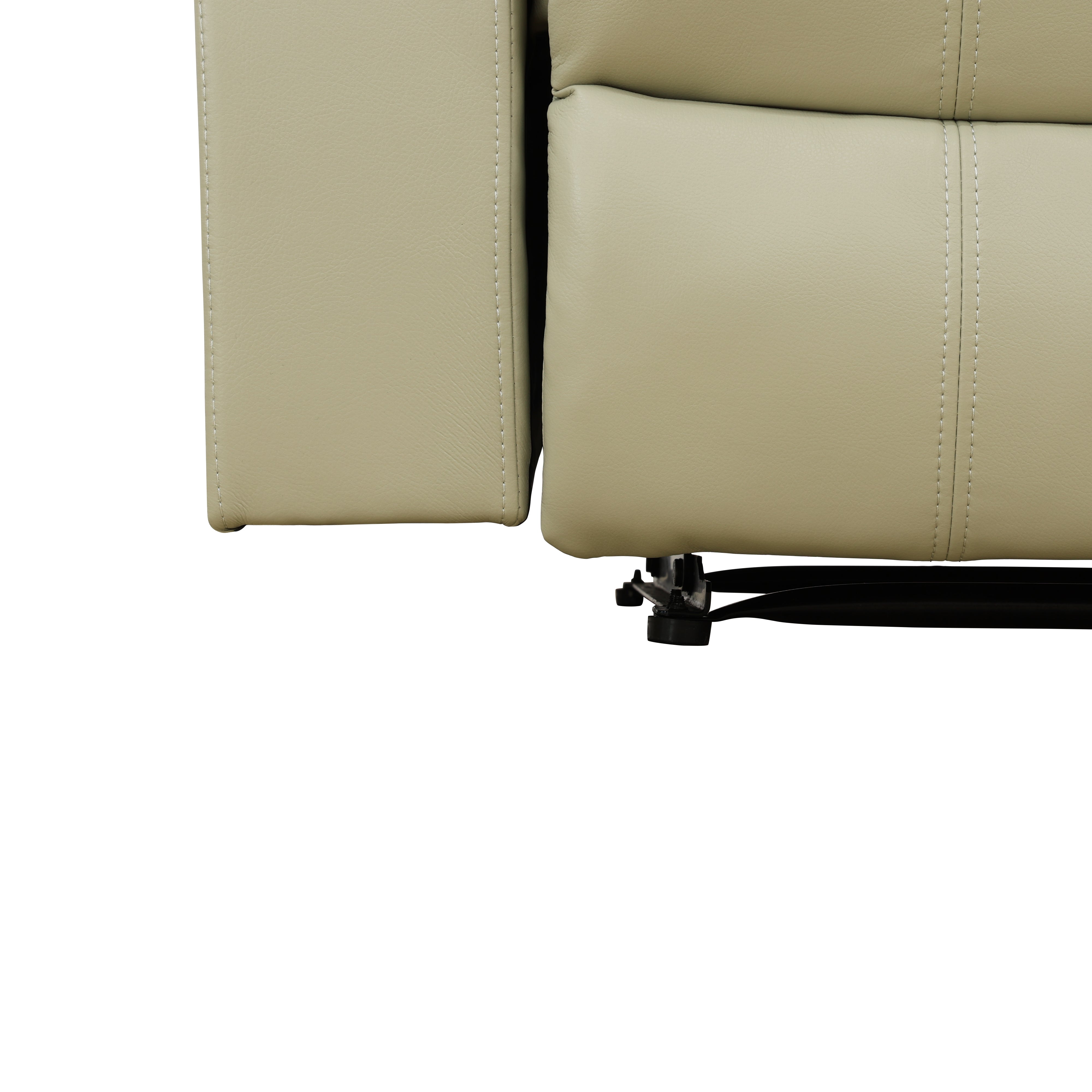Ainehome Beige Recycled Leather Unit Sofa Living Room Sofa
