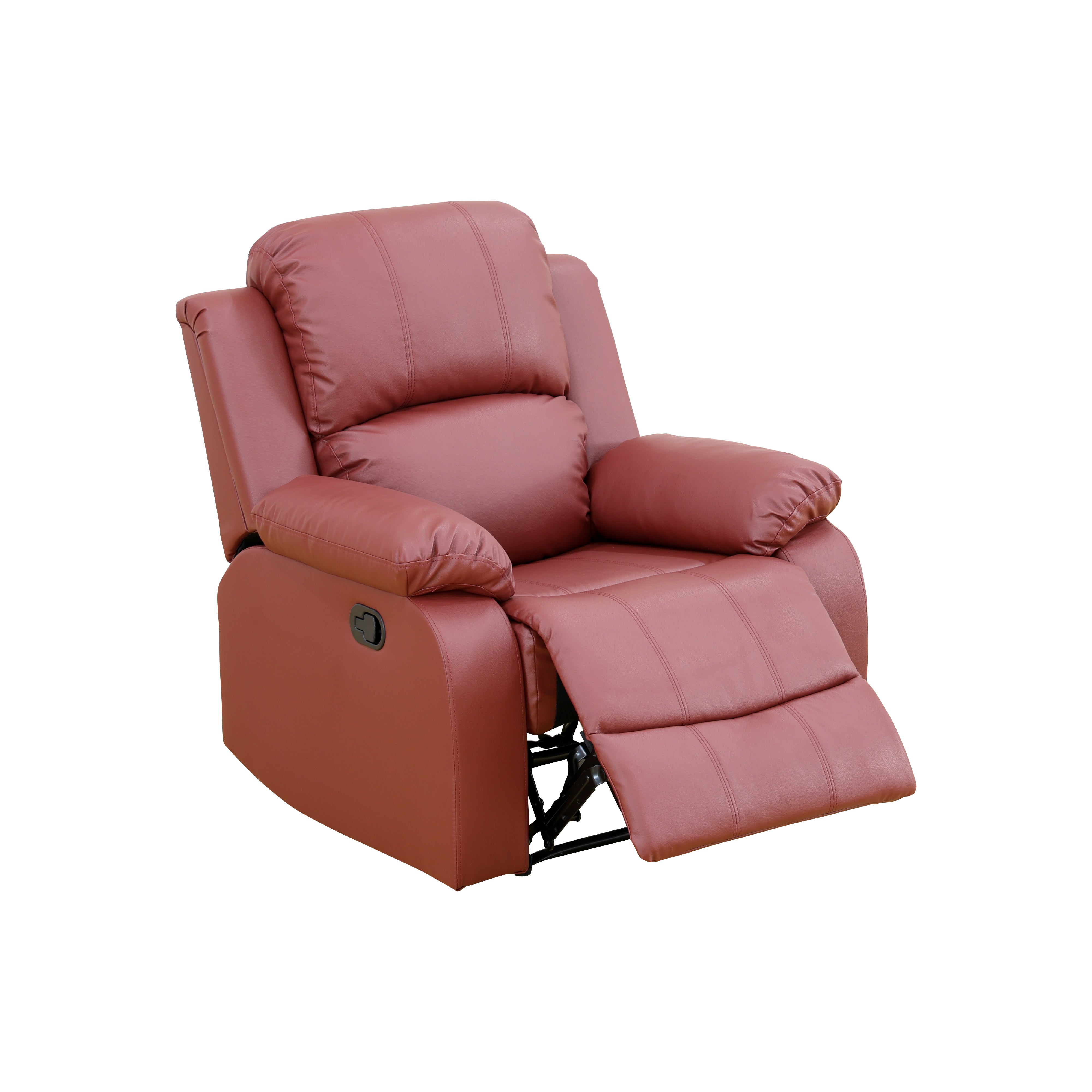 Ainehome Red Semi PU Synthetic Leather Unit Sofa Living Room Sofa