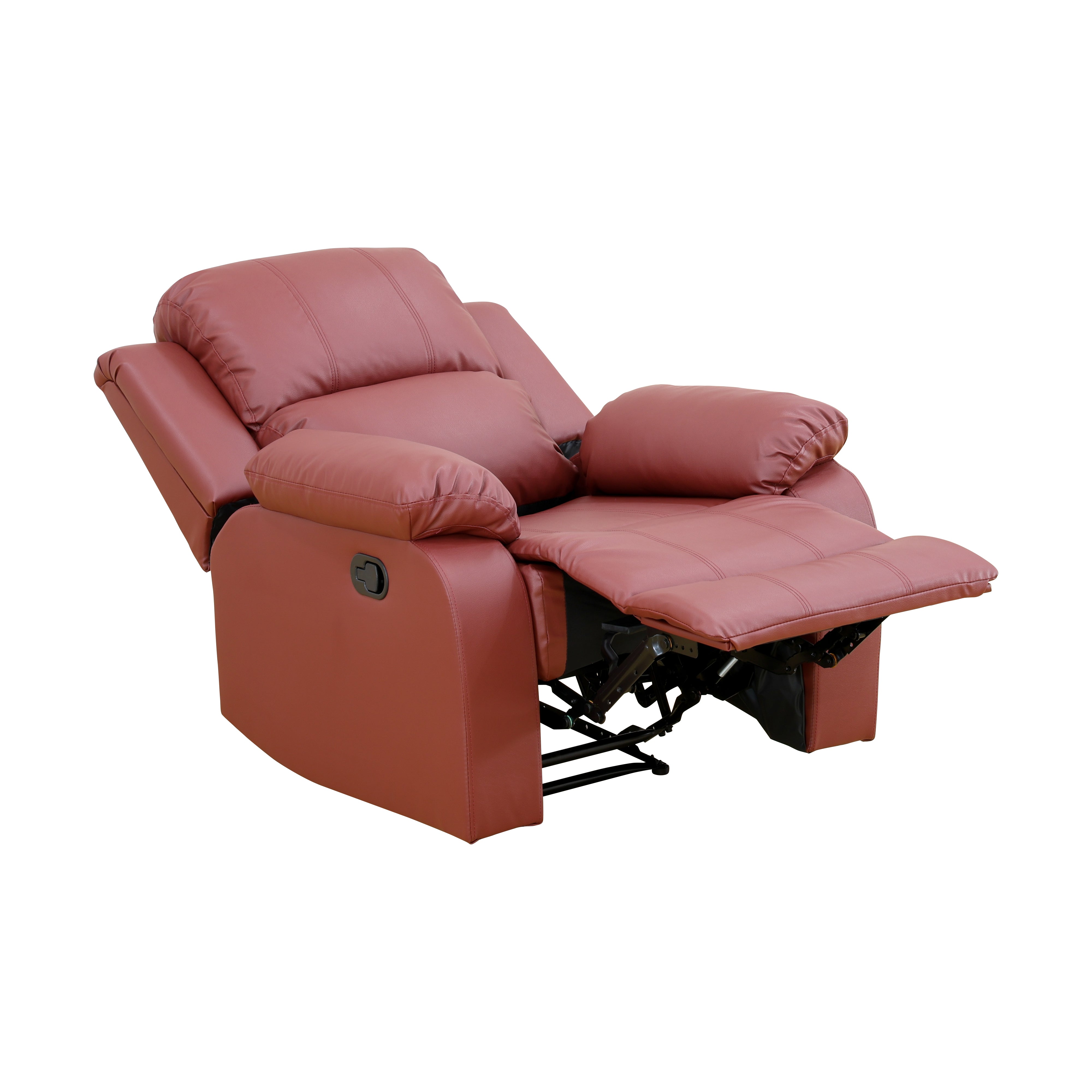 Ainehome Red Semi PU Synthetic Leather Unit Sofa Living Room Sofa