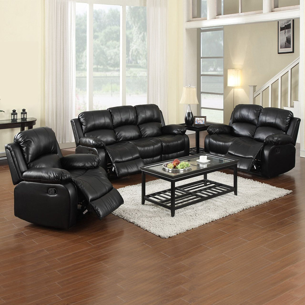 Bonded Leather 3-Piece Manual Reclining Sofa Set - product image 7