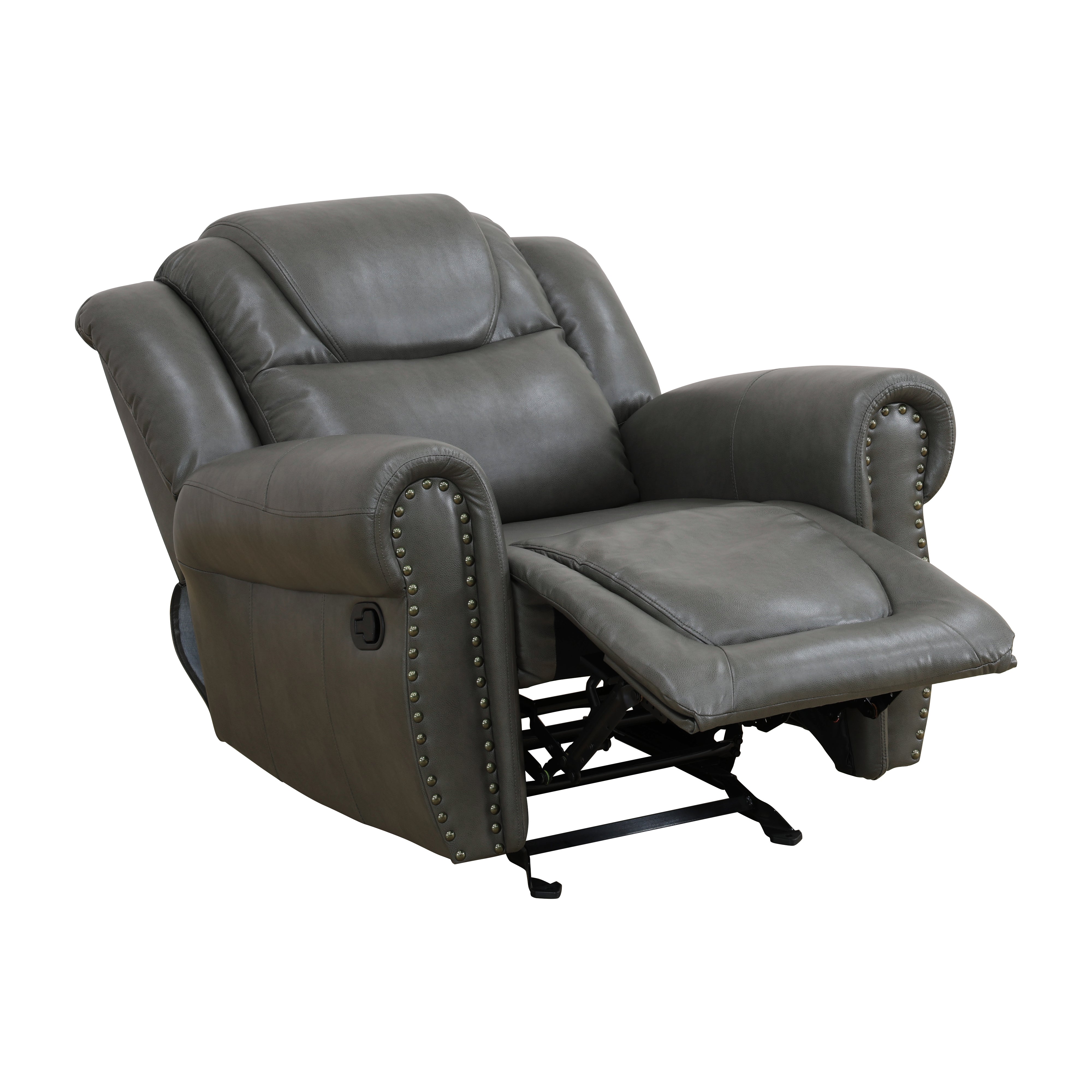 Ainehome Grey Breathing Leather Chair Living Room Sofa