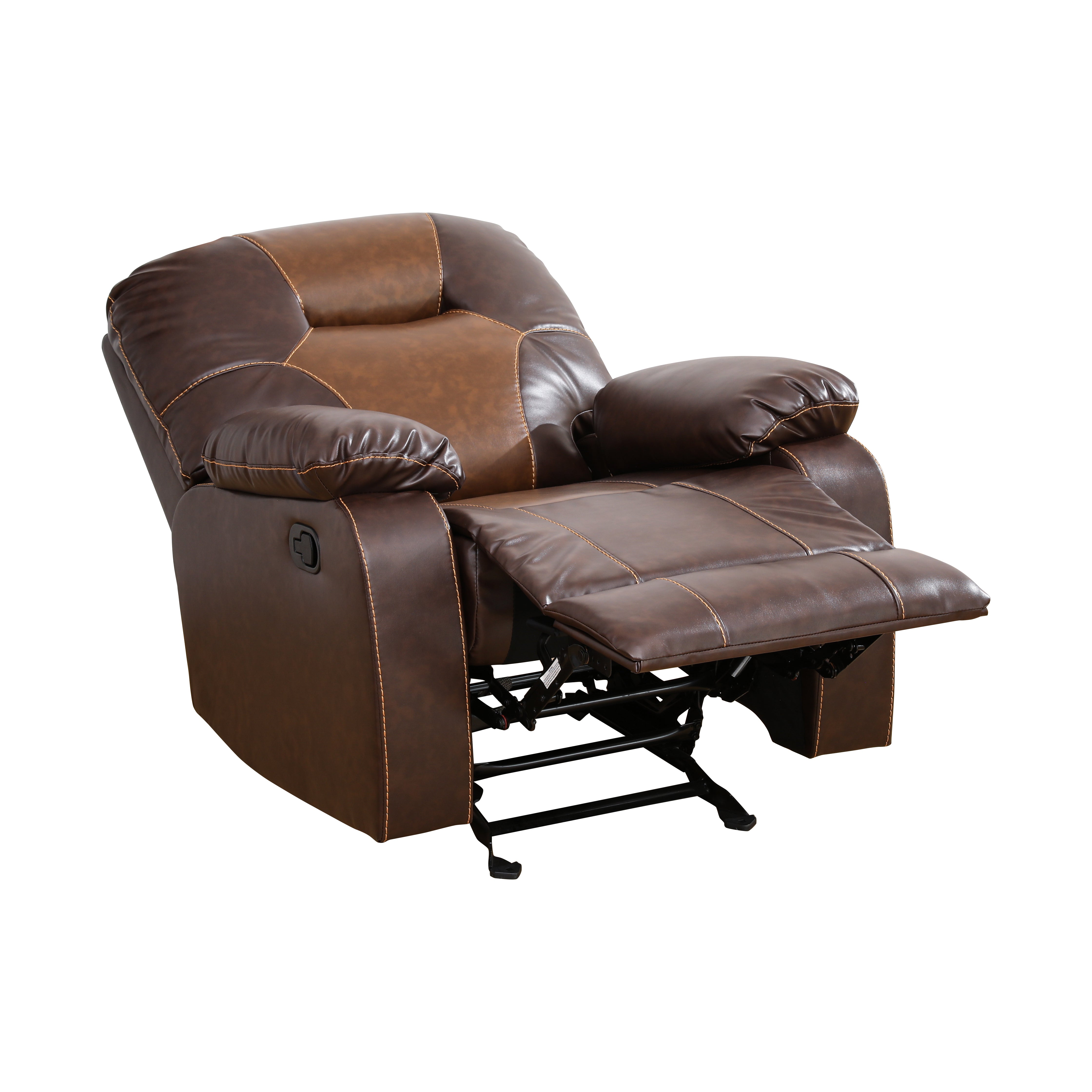Ainehome Brown Bonded Leather Chair Living Room Sofa