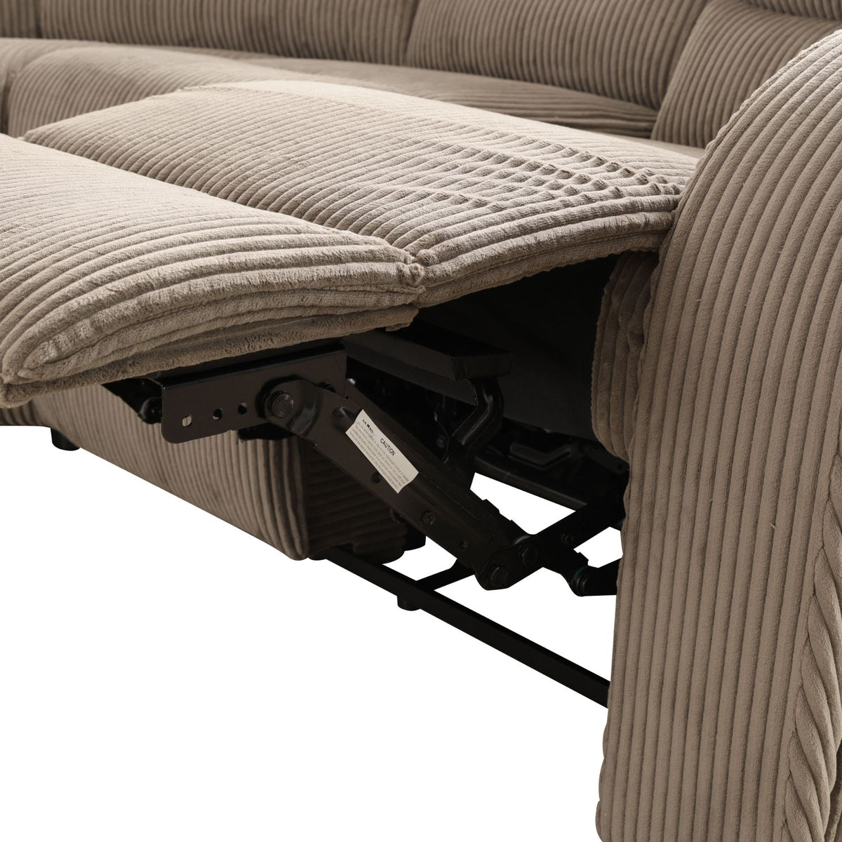 Brown Stripe Fabric 3-Piece Power Reclining Sofa Set - product image 4