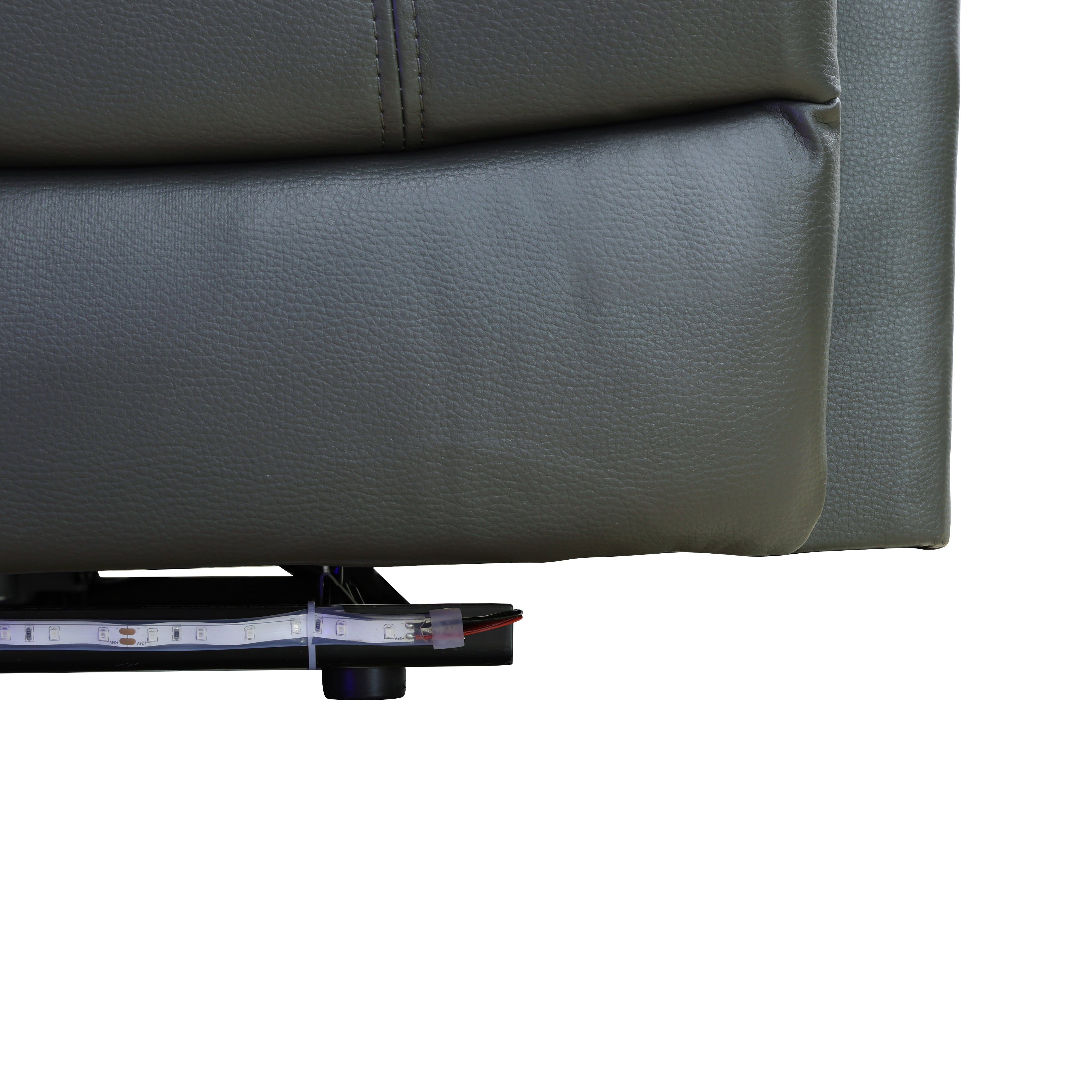 Ainehome Dark Grey Breathing Leather Chair Living Room Sofa
