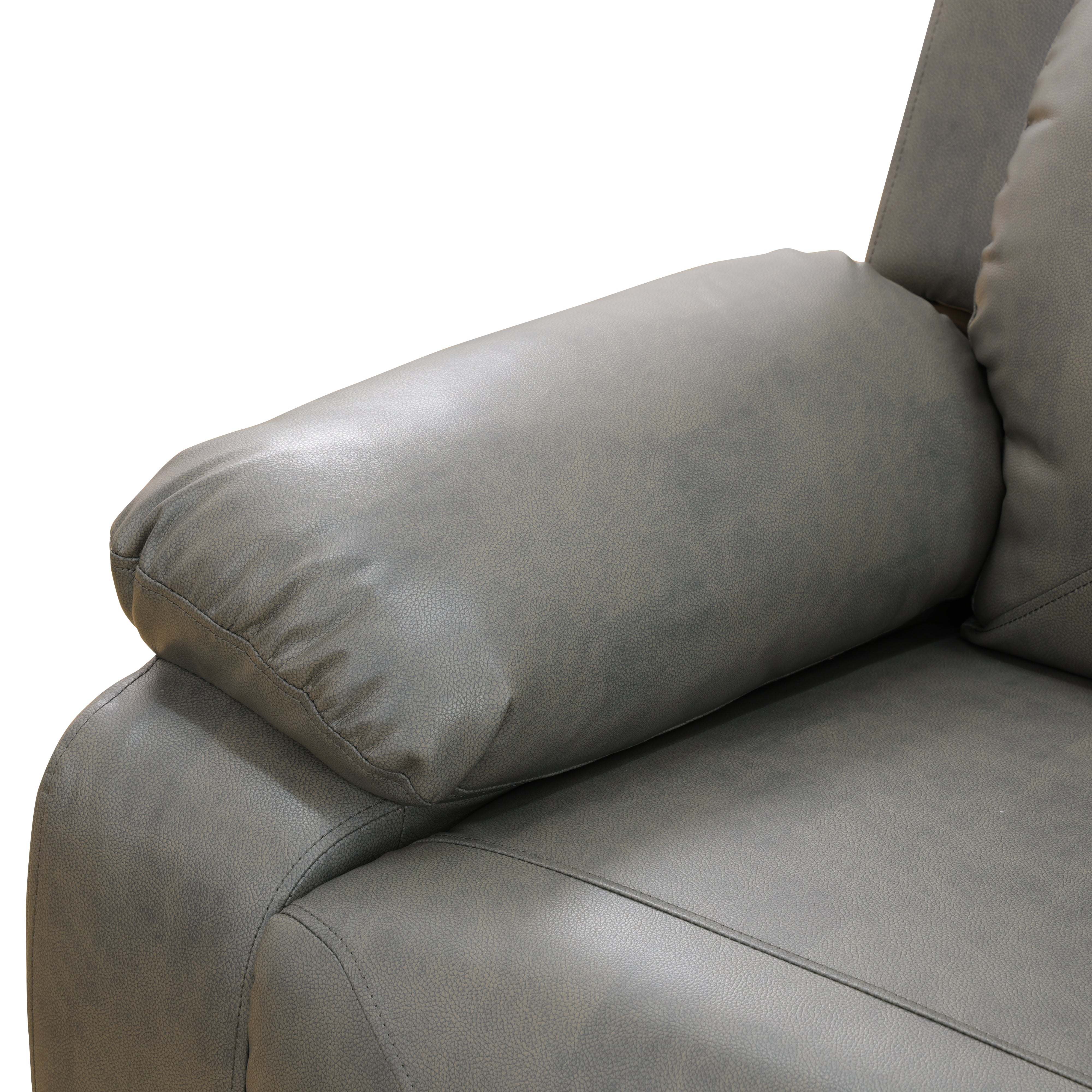 Ainehome Grey Breathing Leather Chair Living Room Sofa