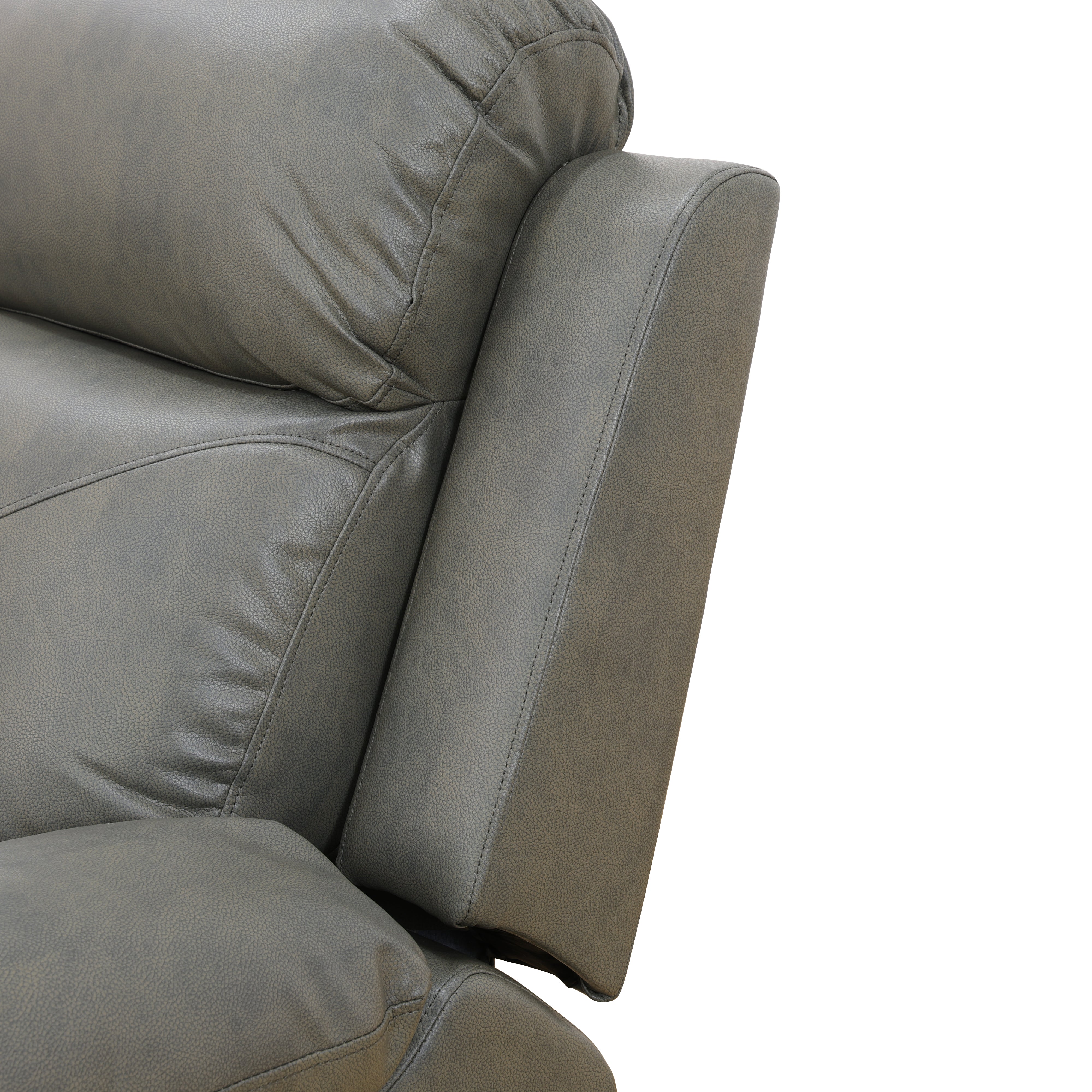 Ainehome Grey Breathing Leather Chair Living Room Sofa