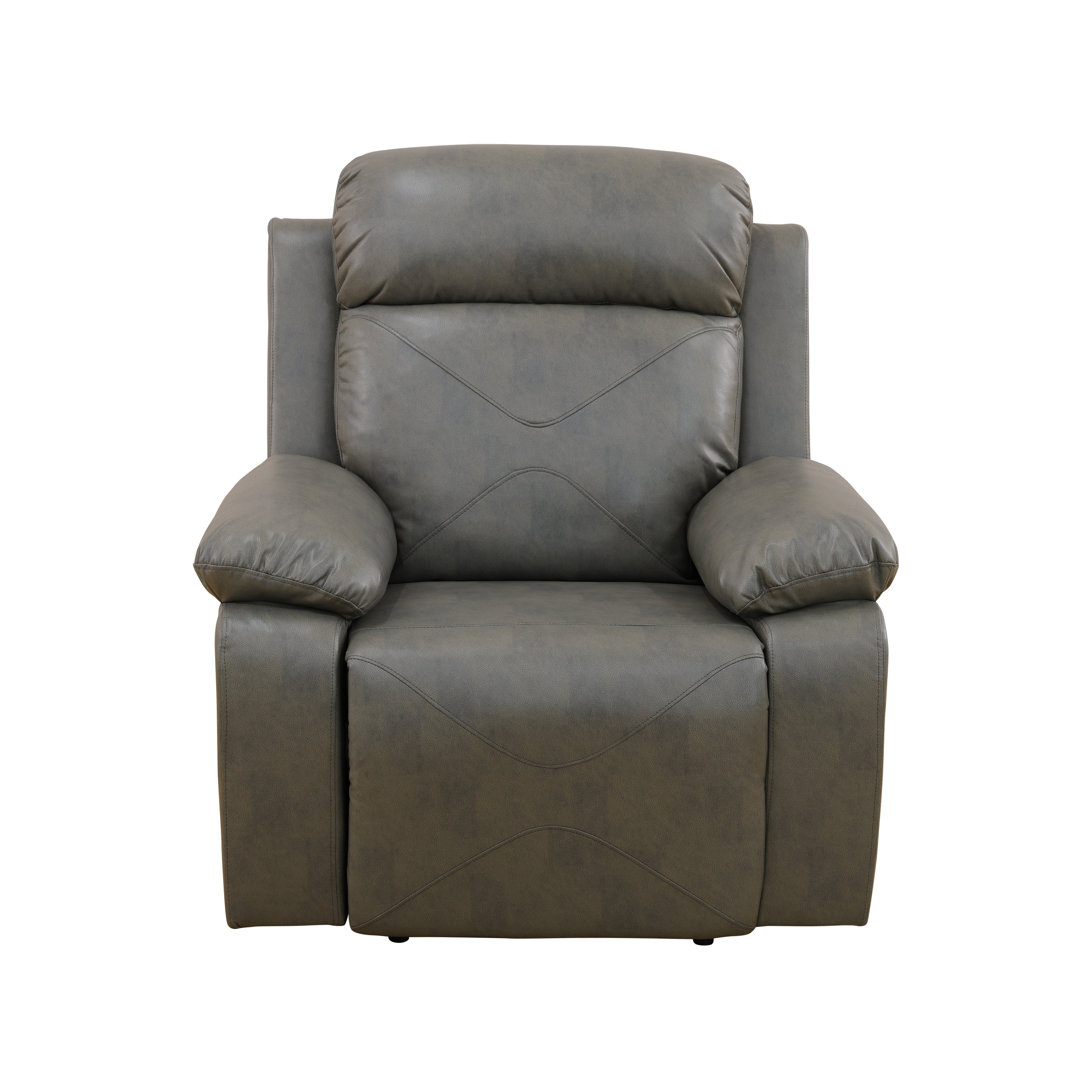 Ainehome Grey Breathing Leather Chair Living Room Sofa