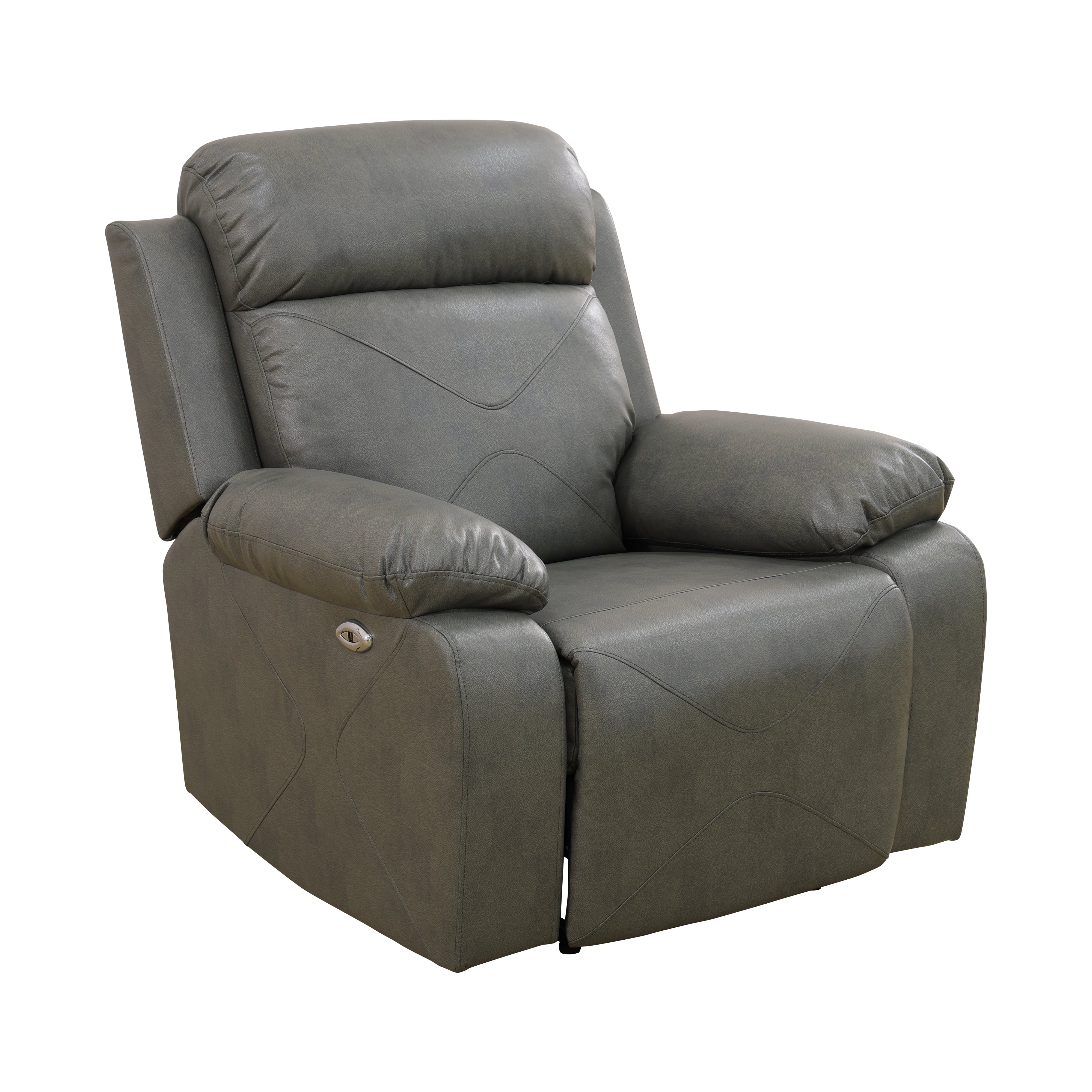 Ainehome Grey Breathing Leather Chair Living Room Sofa
