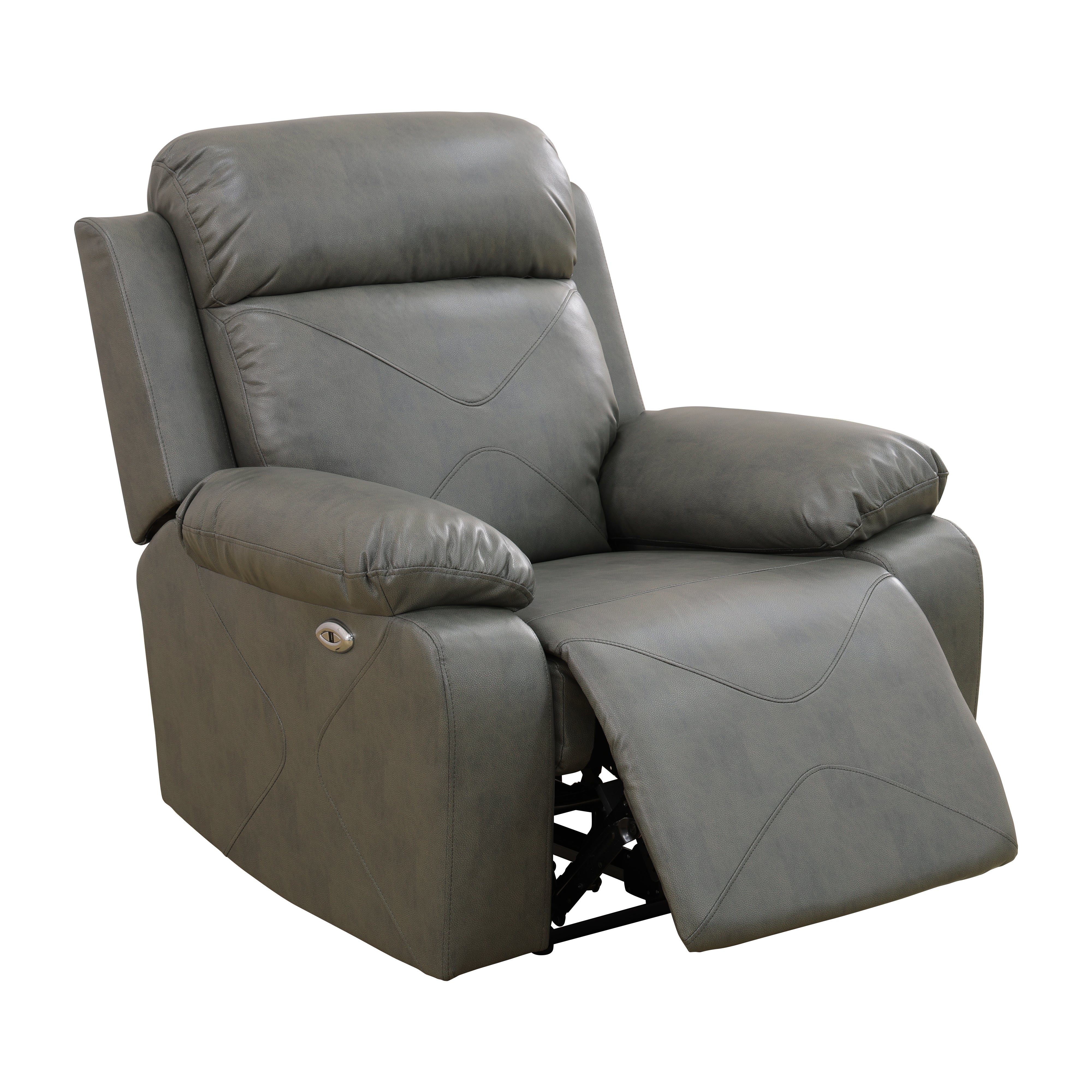Ainehome Grey Breathing Leather Chair Living Room Sofa