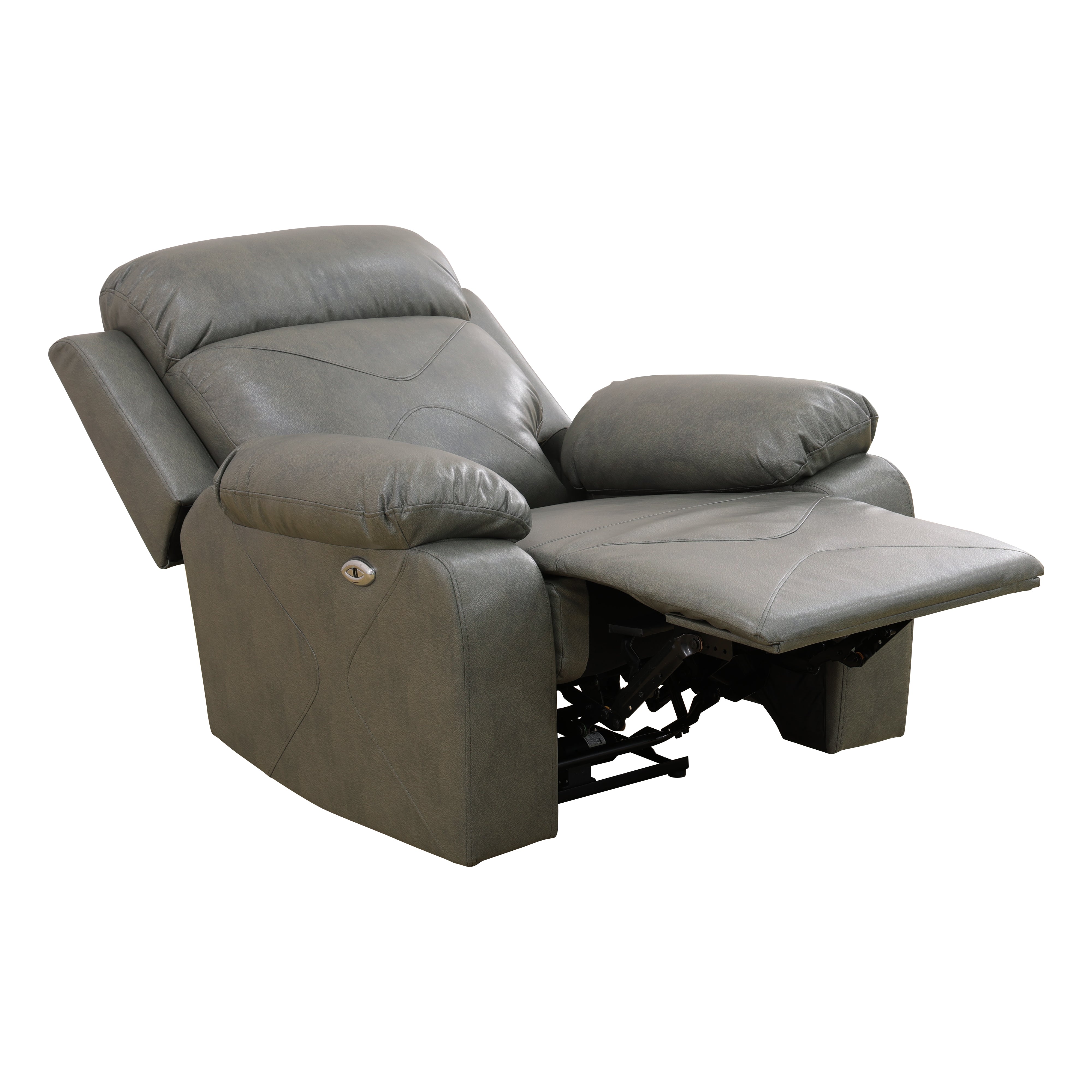 Ainehome Grey Breathing Leather Chair Living Room Sofa