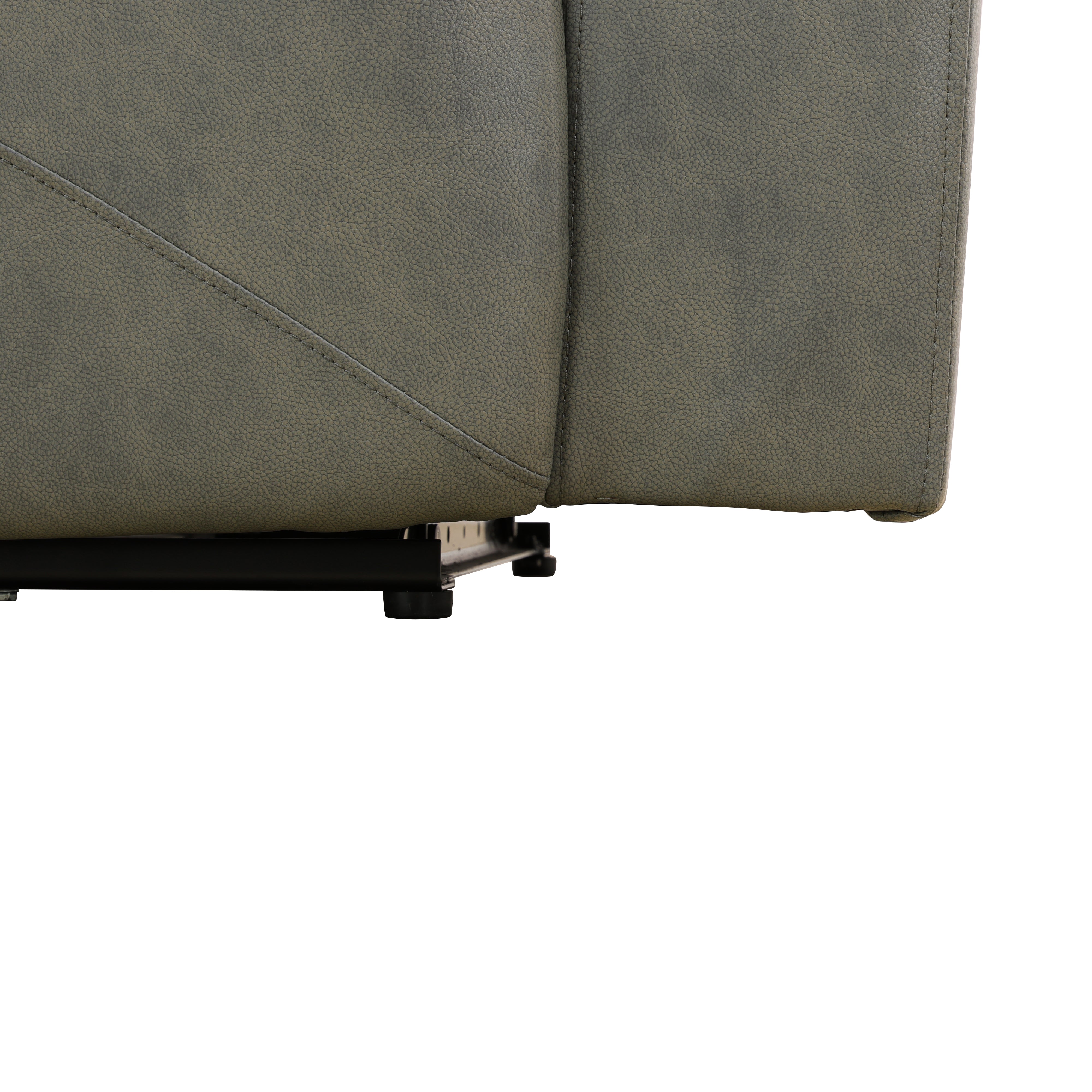 Ainehome Grey Breathing Leather Chair Living Room Sofa