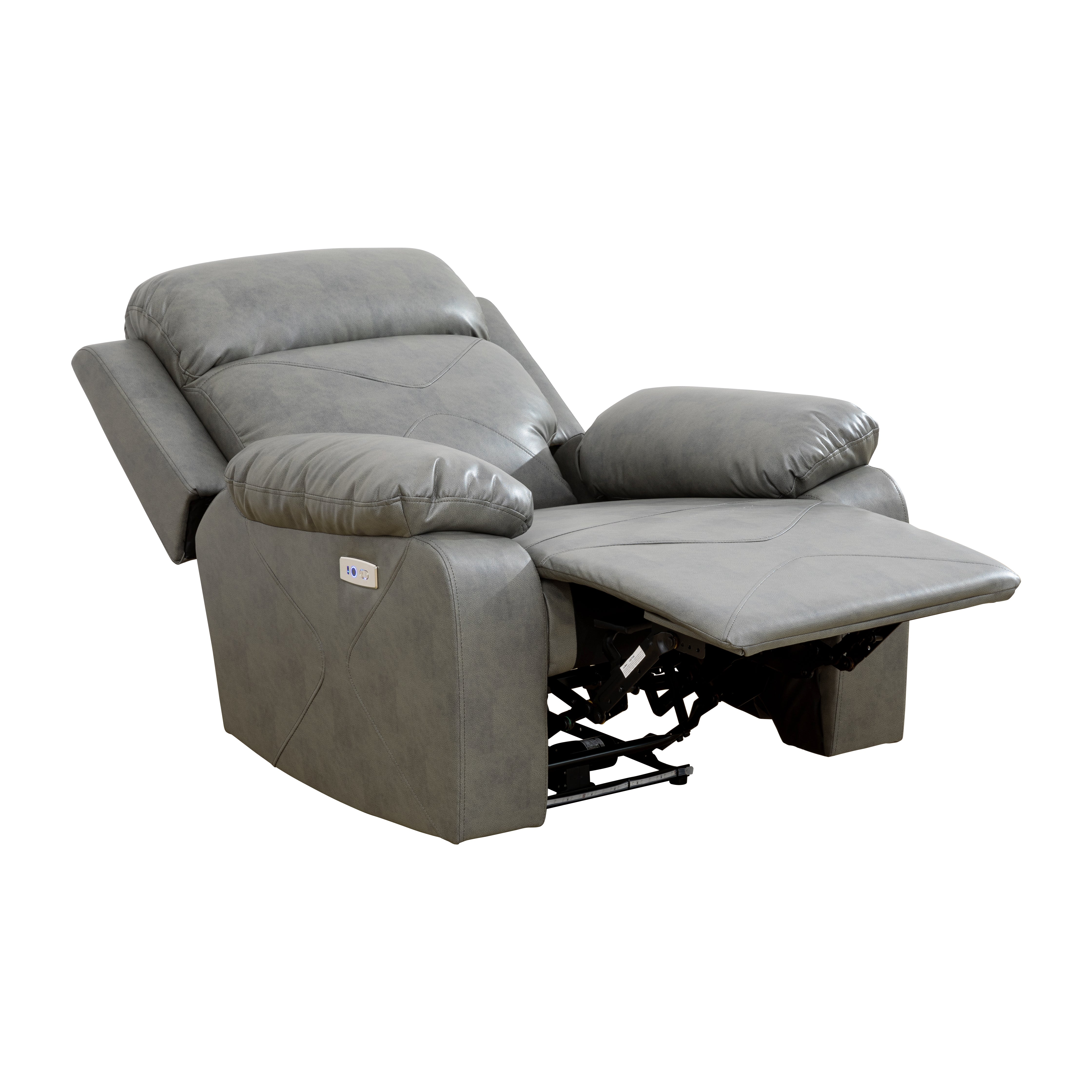 Ainehome Grey Breathing Leather Chair Living Room Sofa