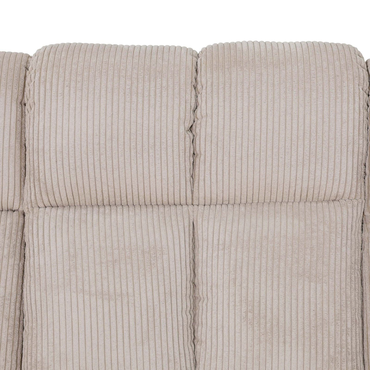 Off-White Stripe Fabric Reclining 3-Piece Sofa Set - product image 3