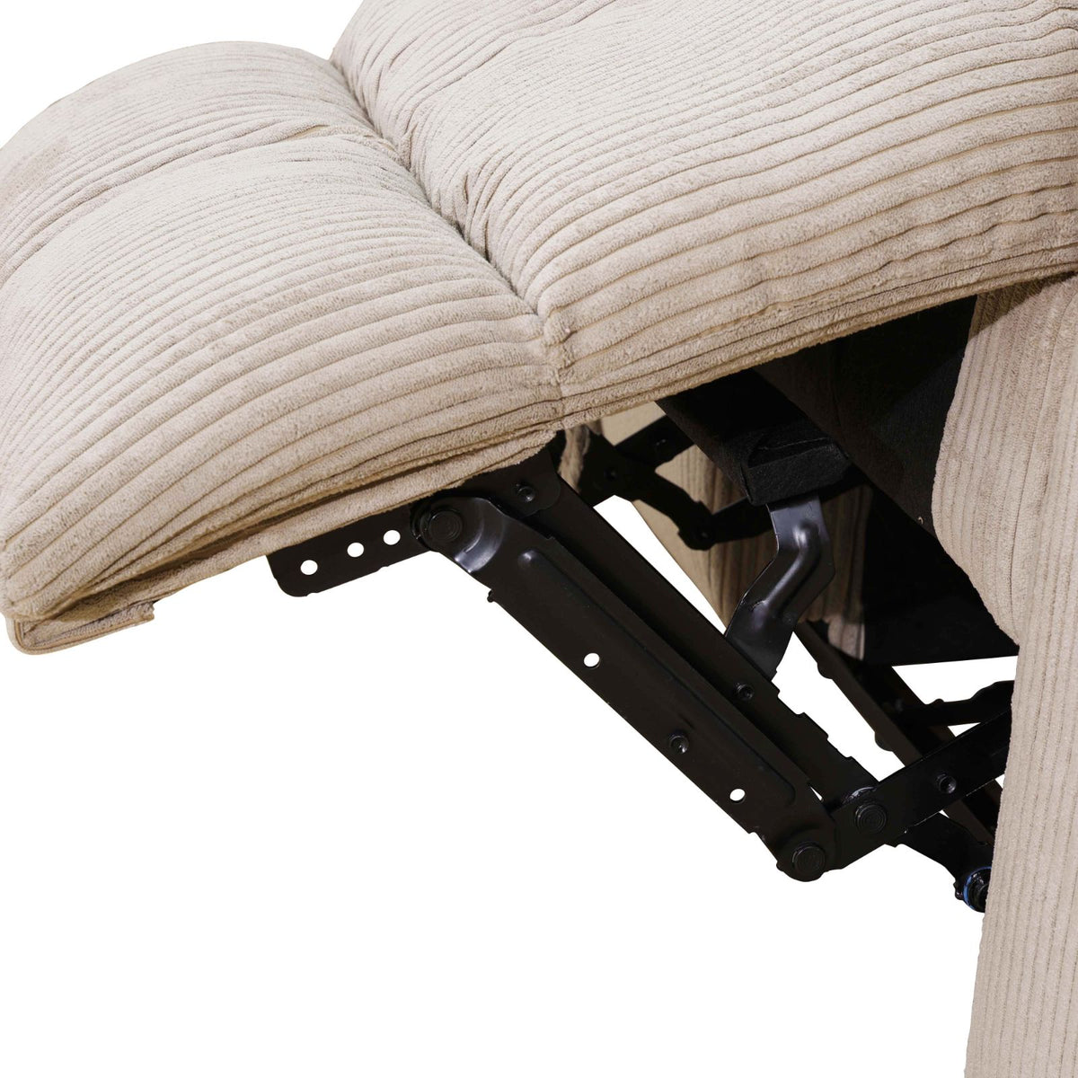 Off-White Stripe Fabric Reclining 3-Piece Sofa Set - product image 5
