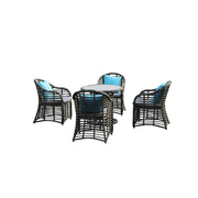 Brown Polyethylene and Iron 6-Piece Outdoor Sofa Set - product image