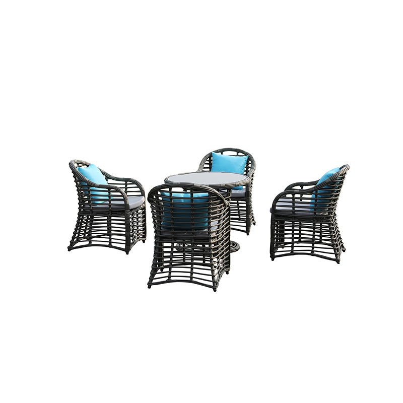 Brown Polyethylene and Iron 6-Piece Outdoor Sofa Set - product image
