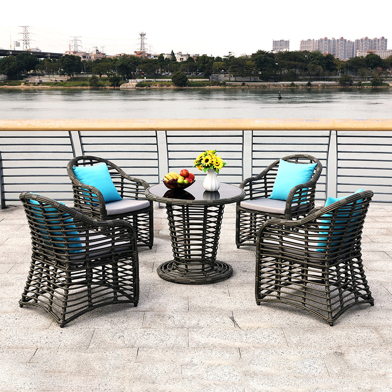 Brown Polyethylene and Iron 6-Piece Outdoor Sofa Set - product image
